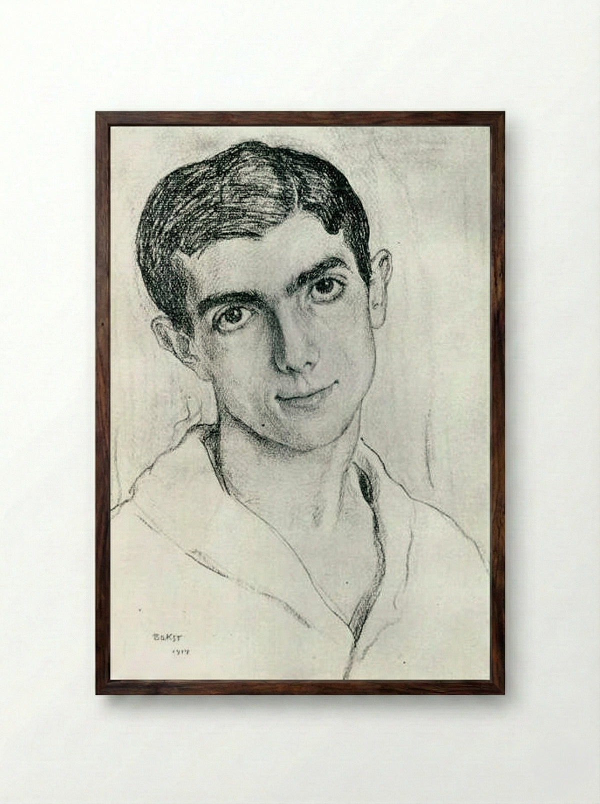 Leonid Massine - Leon Bakst - Framed Print Dark Wood