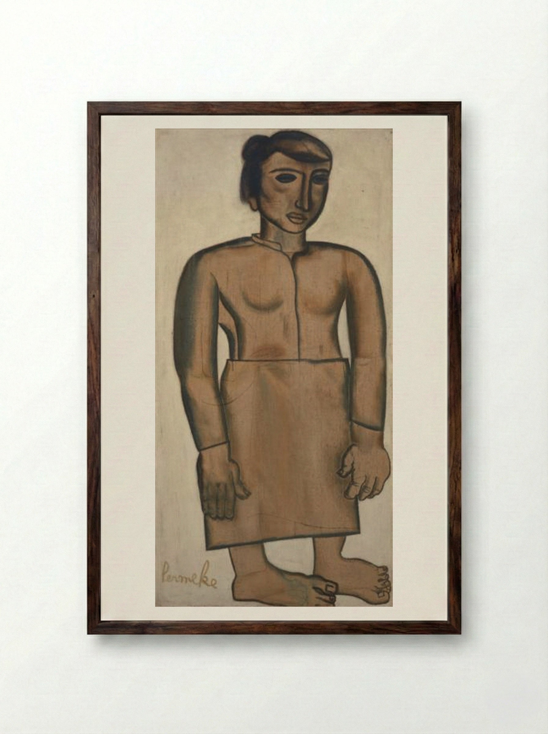 Leonie - Constant Permeke - Framed Print Dark Wood