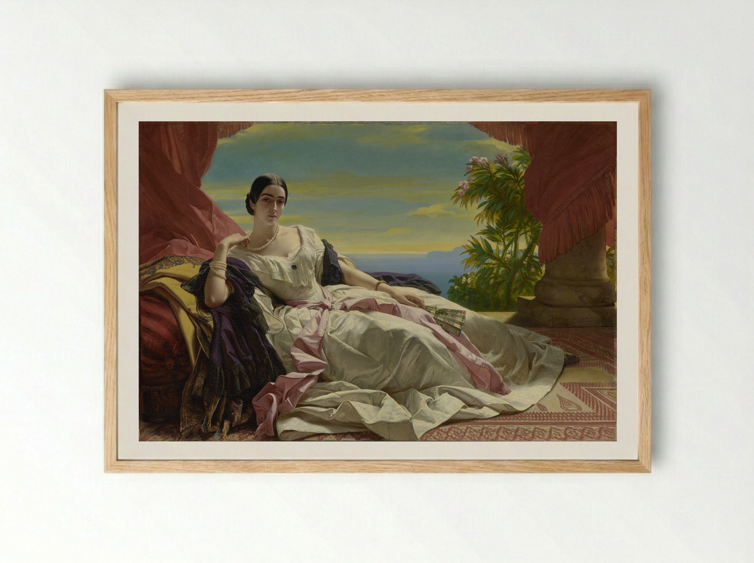 Leonilla, Princess of Sayn-Wittgenstein-Sayn - Franz Xaver Winterhalter - Framed Print Wood