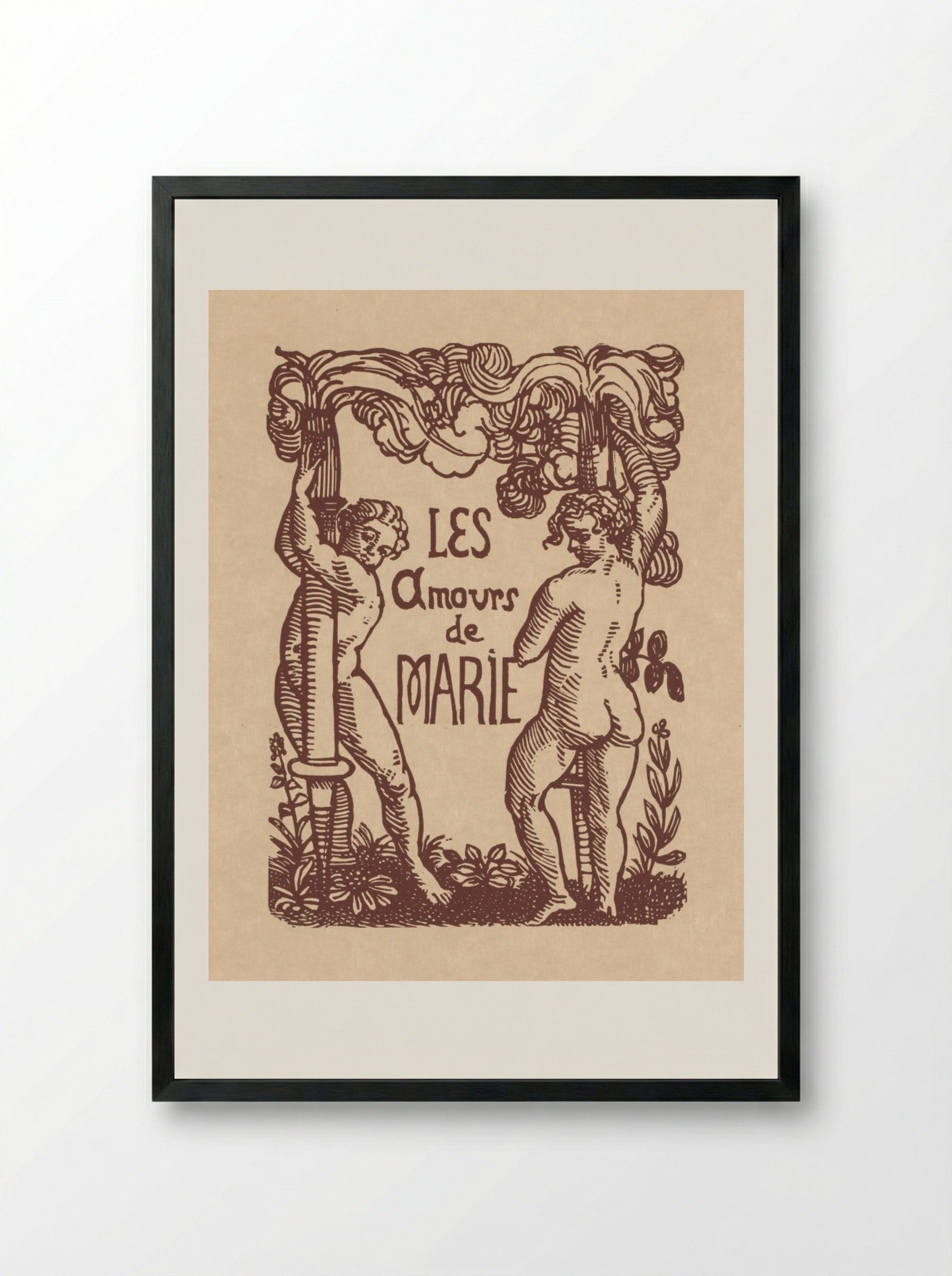 Les Amours de Pierre Ronsard: Les Amours De Marie - Émile Bernard - Framed Print Black