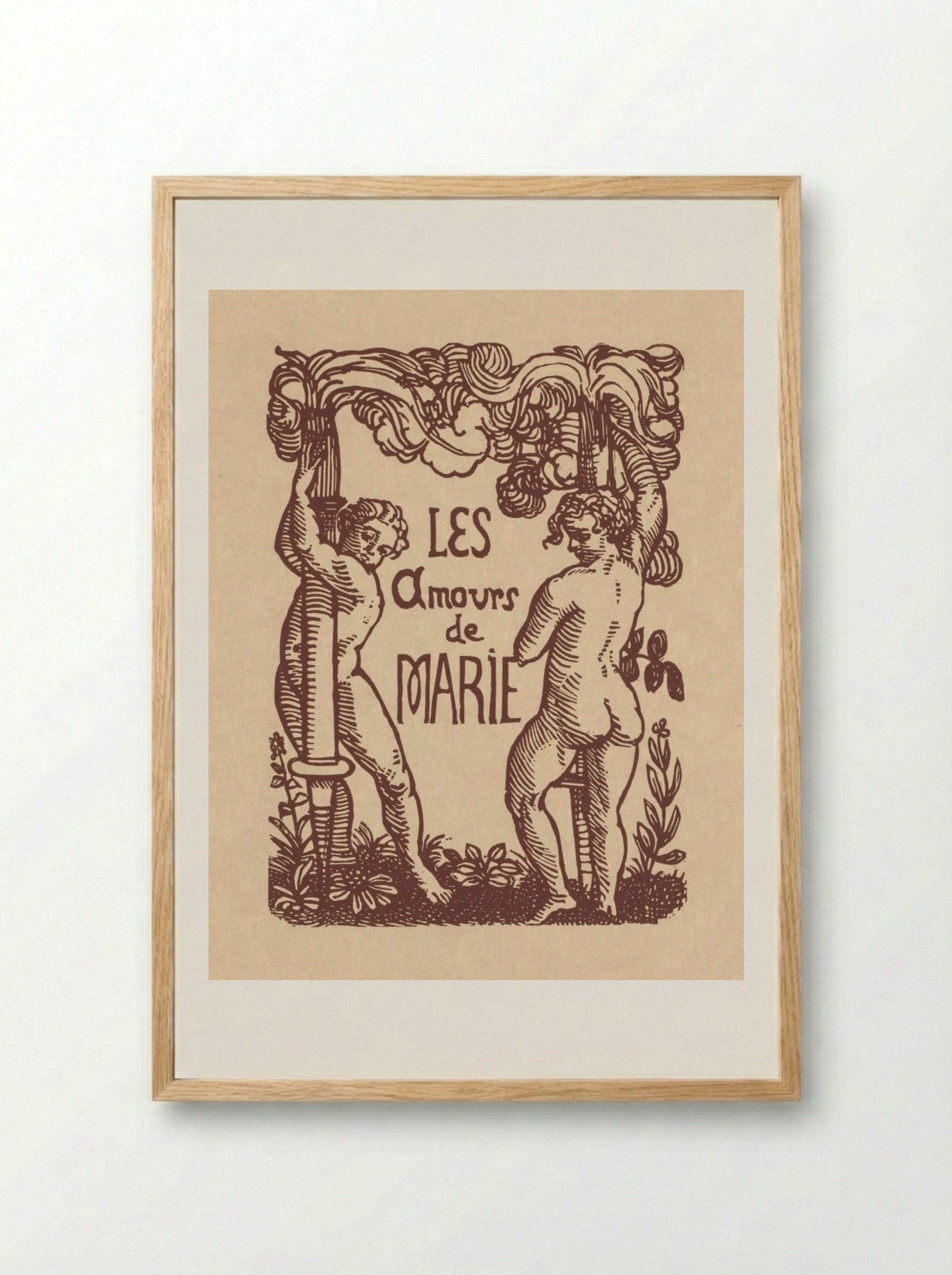 Les Amours de Pierre Ronsard: Les Amours De Marie - Émile Bernard - Framed Print Wood