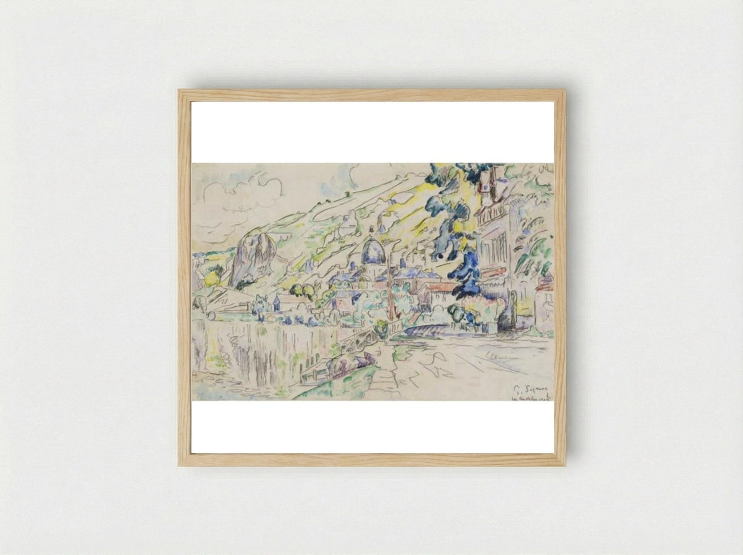 Les Andelys - Paul Signac - Framed Print Wood
