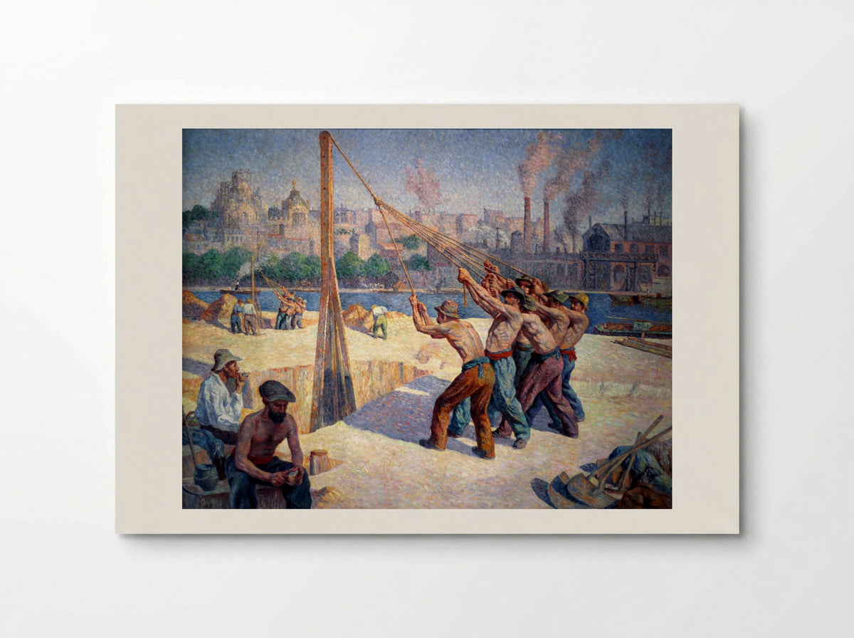 Les Batteurs De Pieux - Maximilien Luce - Poster