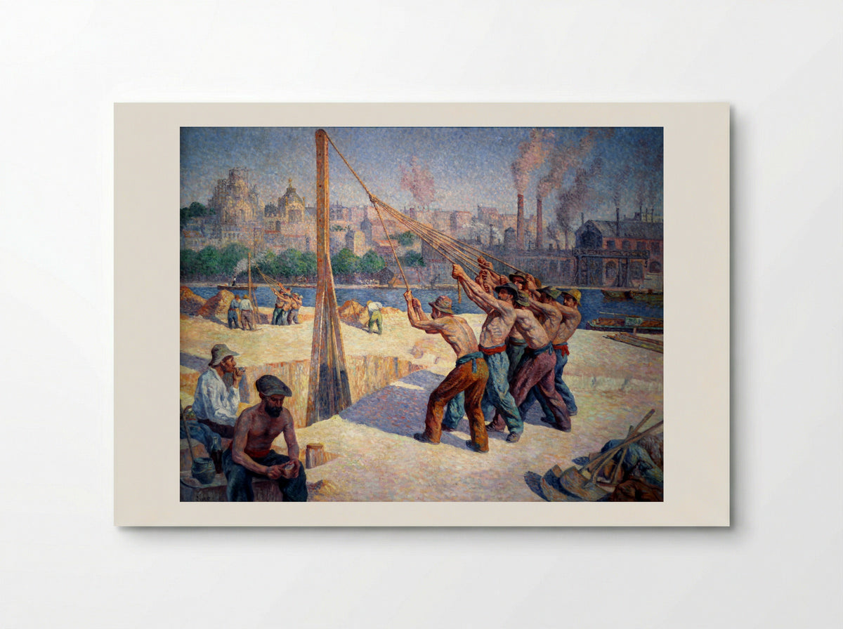 Les Batteurs De Pieux - Maximilien Luce - Poster