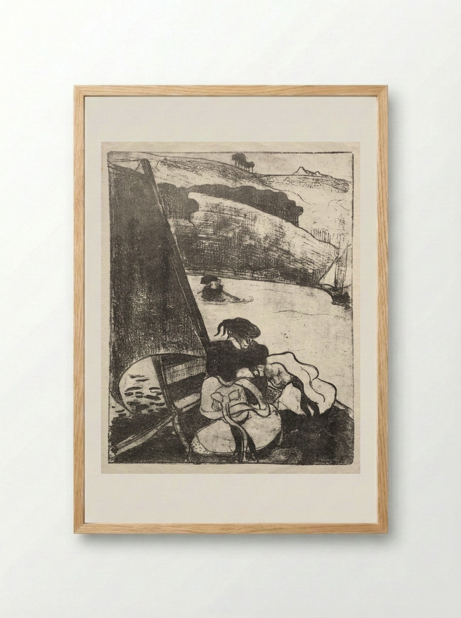 Les Bretonneries: The Return from the Pilgrimage - Émile Bernard - Framed Print Wood