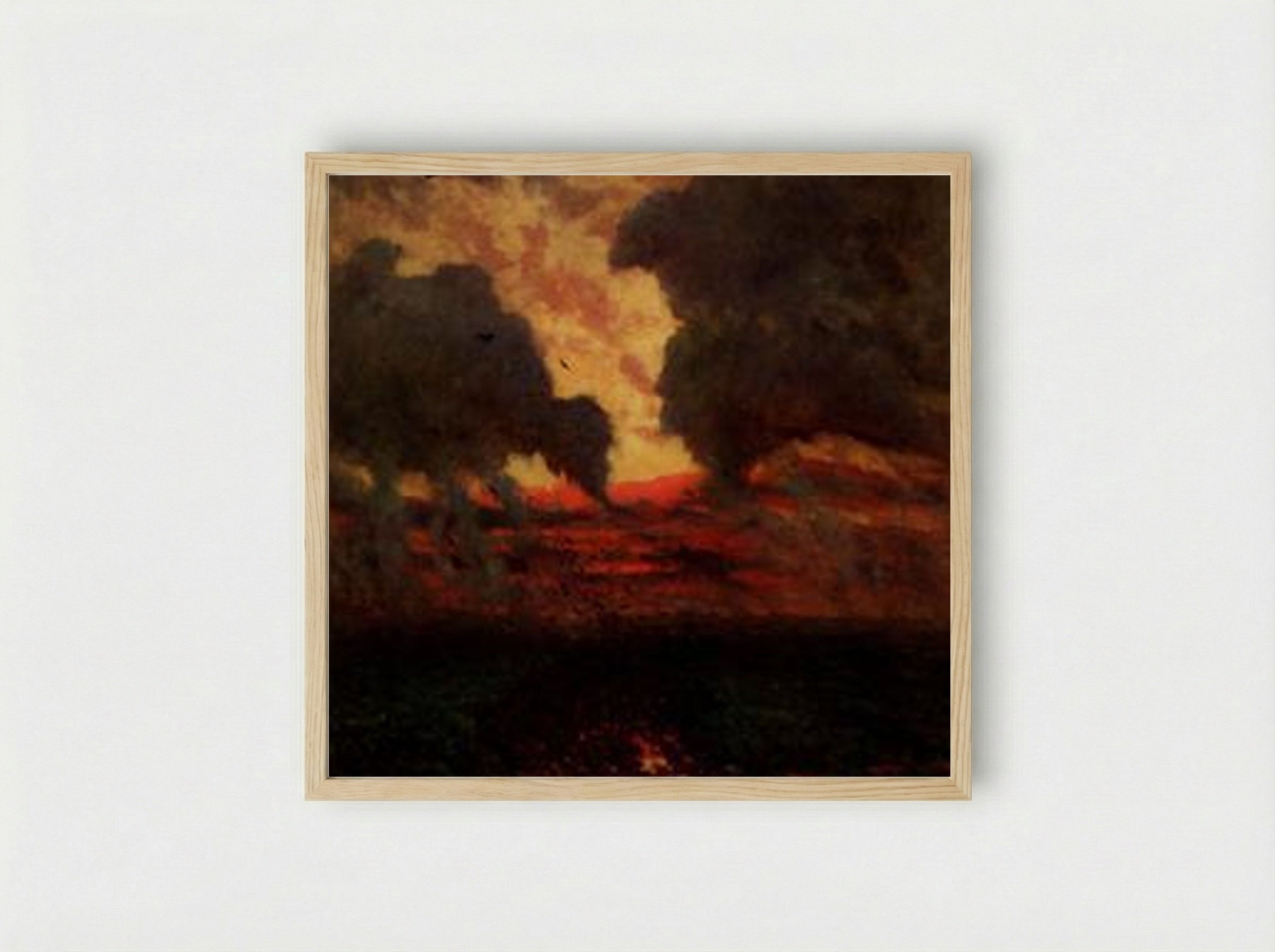 Les Corbeaux, Soir D'Orage - Jules Breton - Framed Print Wood