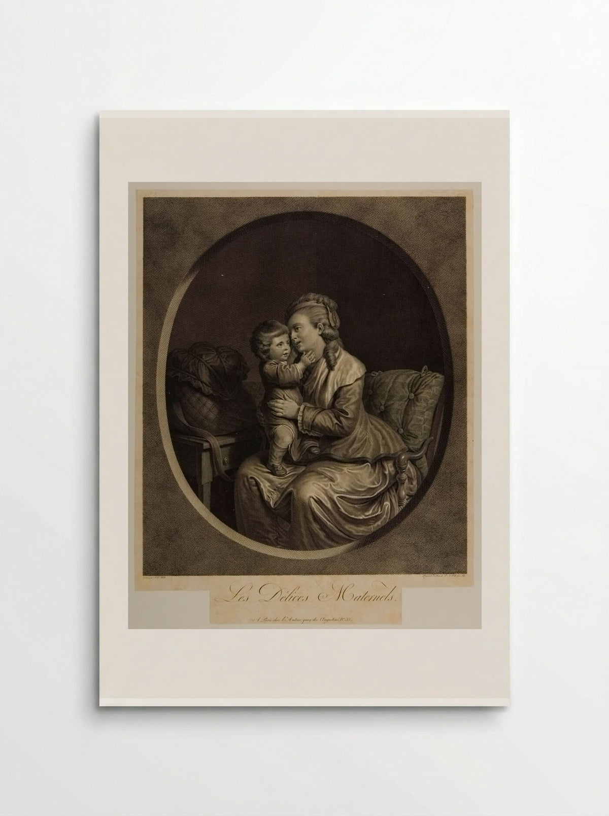 Les Délices Maternels - Johann Georg Wille - Poster