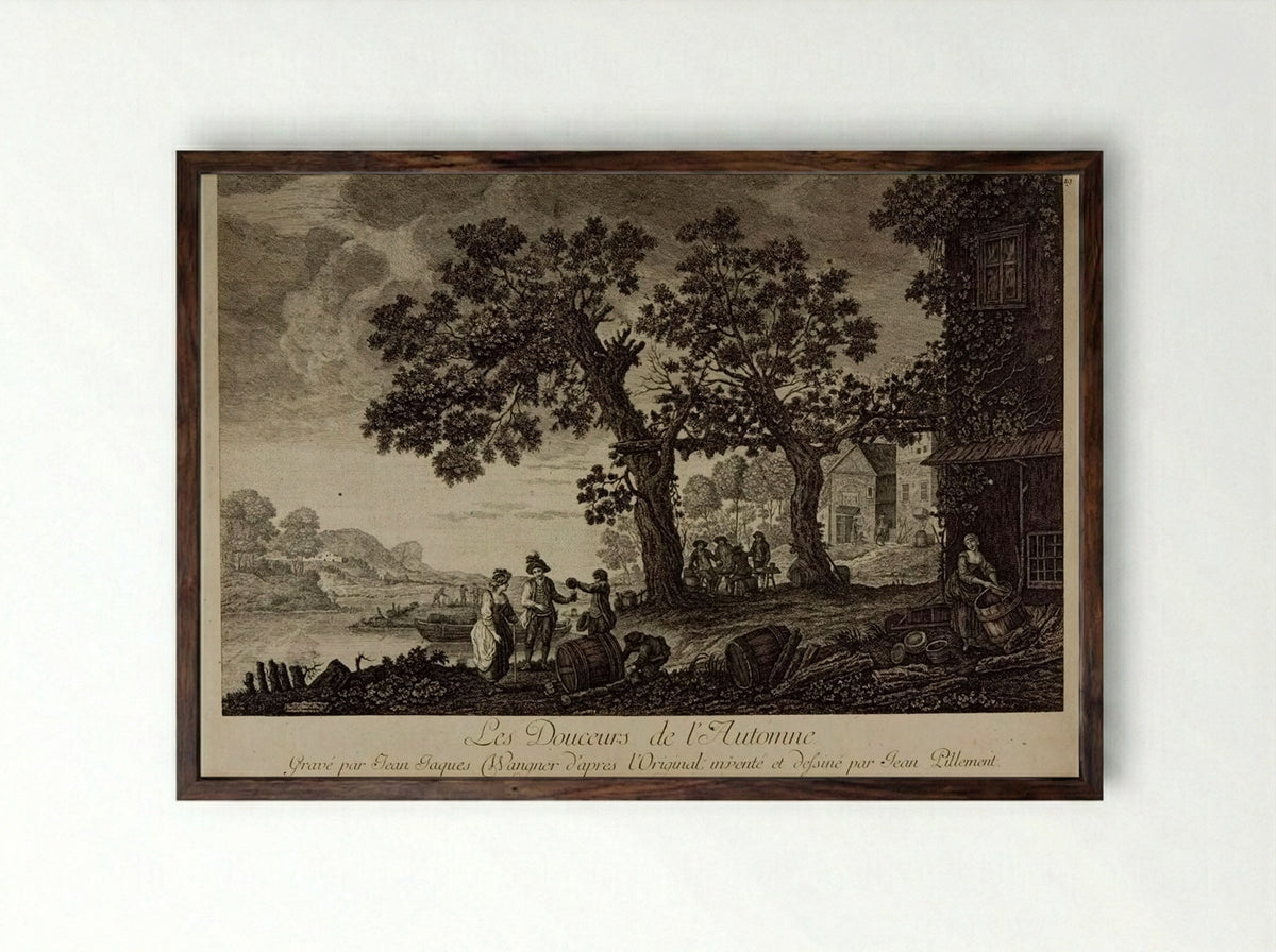 Les Douceurs de l'Automne - Jakob Wangner - Framed Print Dark Wood