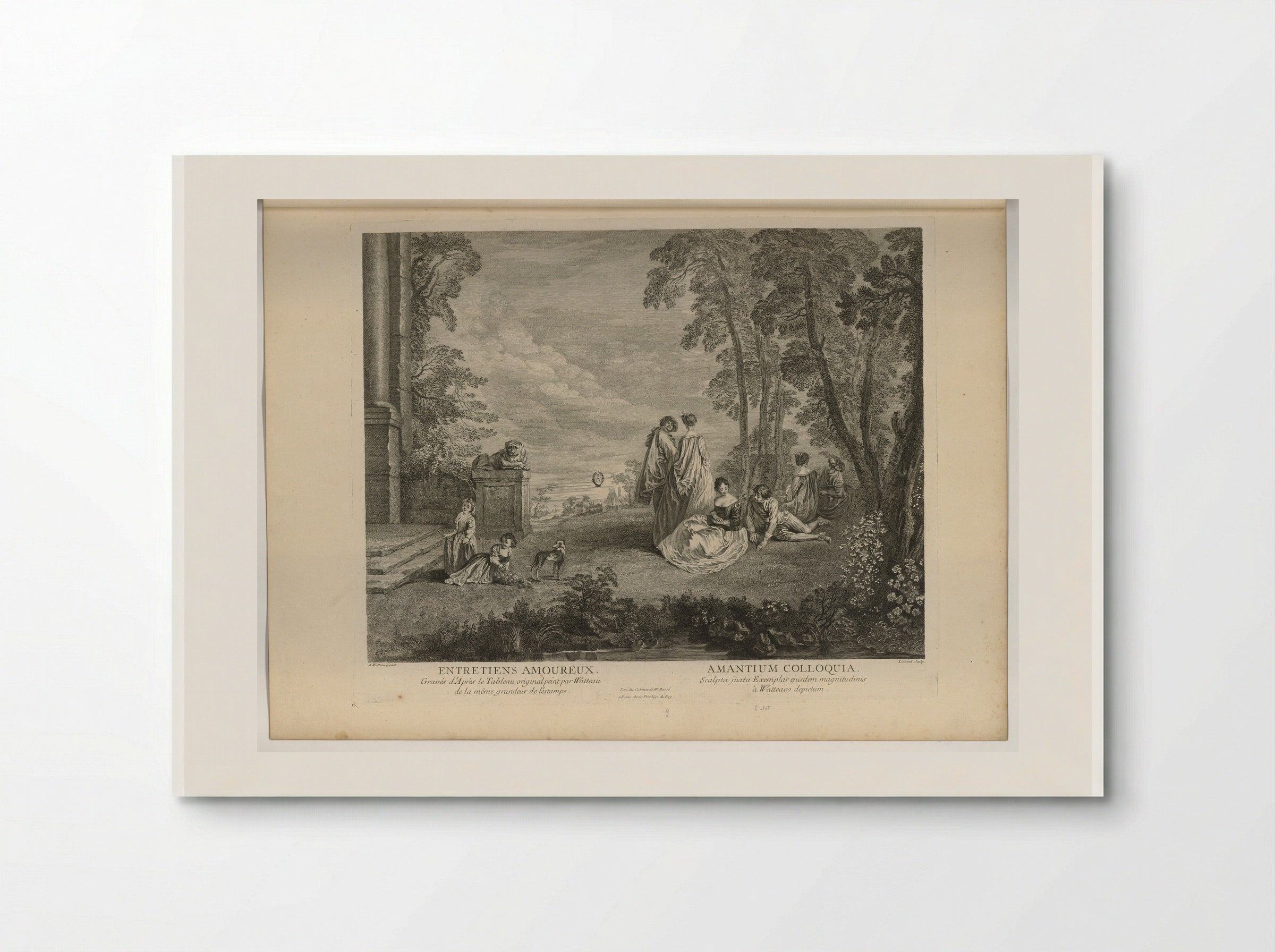 Les Entretiens Amoureux - Antoine Watteau - Poster