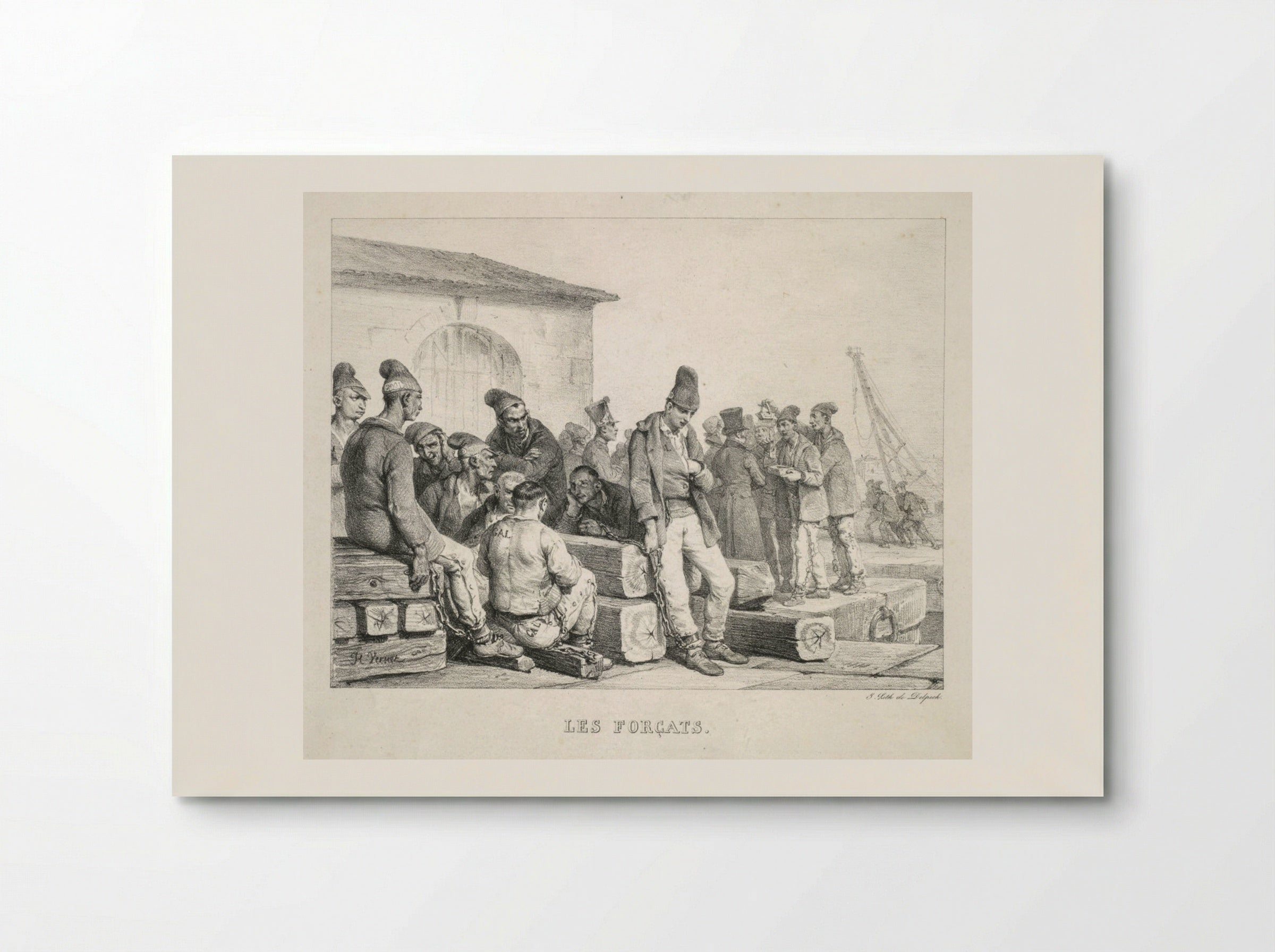 Les Forçats (The Convicts) - Horace Vernet - Poster