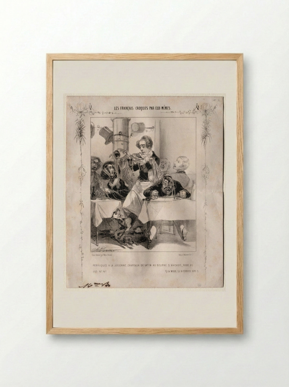 Les Français croqués par eux-mêmes - Charles Vernier - Framed Print Wood