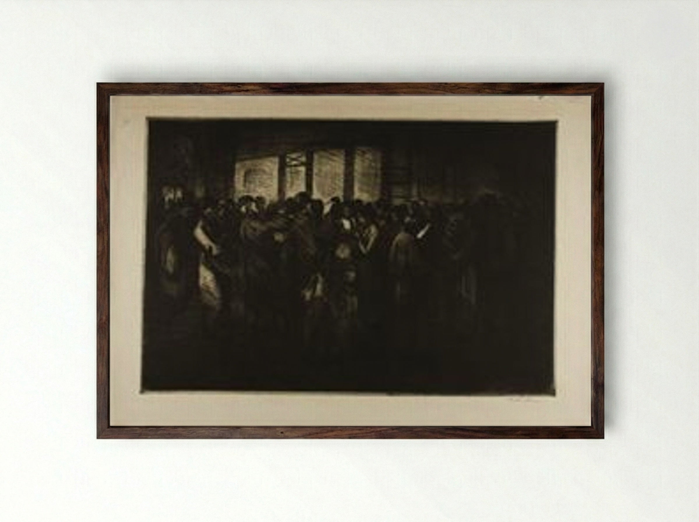 Les Grands Chanteurs des Rues - Théophile Steinlen - Framed Print Dark Wood