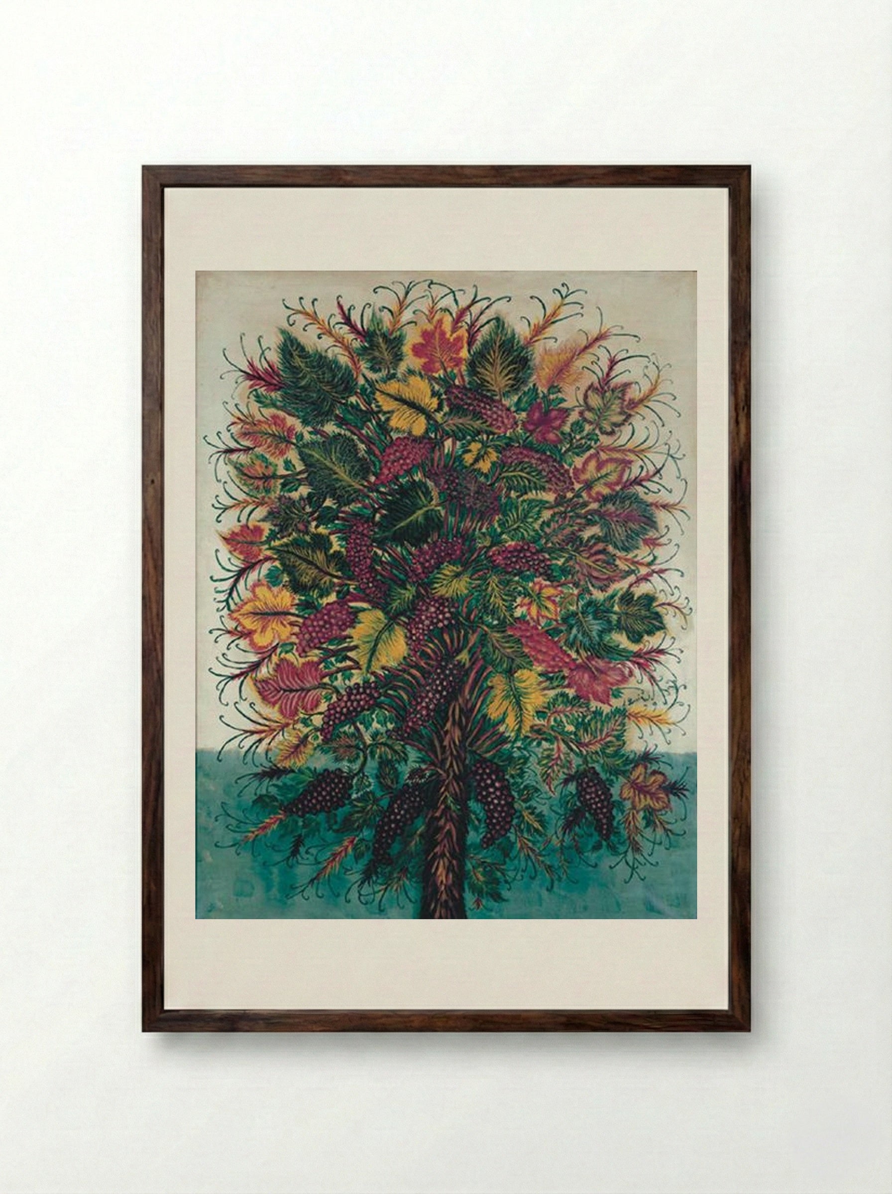 Les Grappes de Raisin - Séraphine Louis - Framed Print Dark Wood