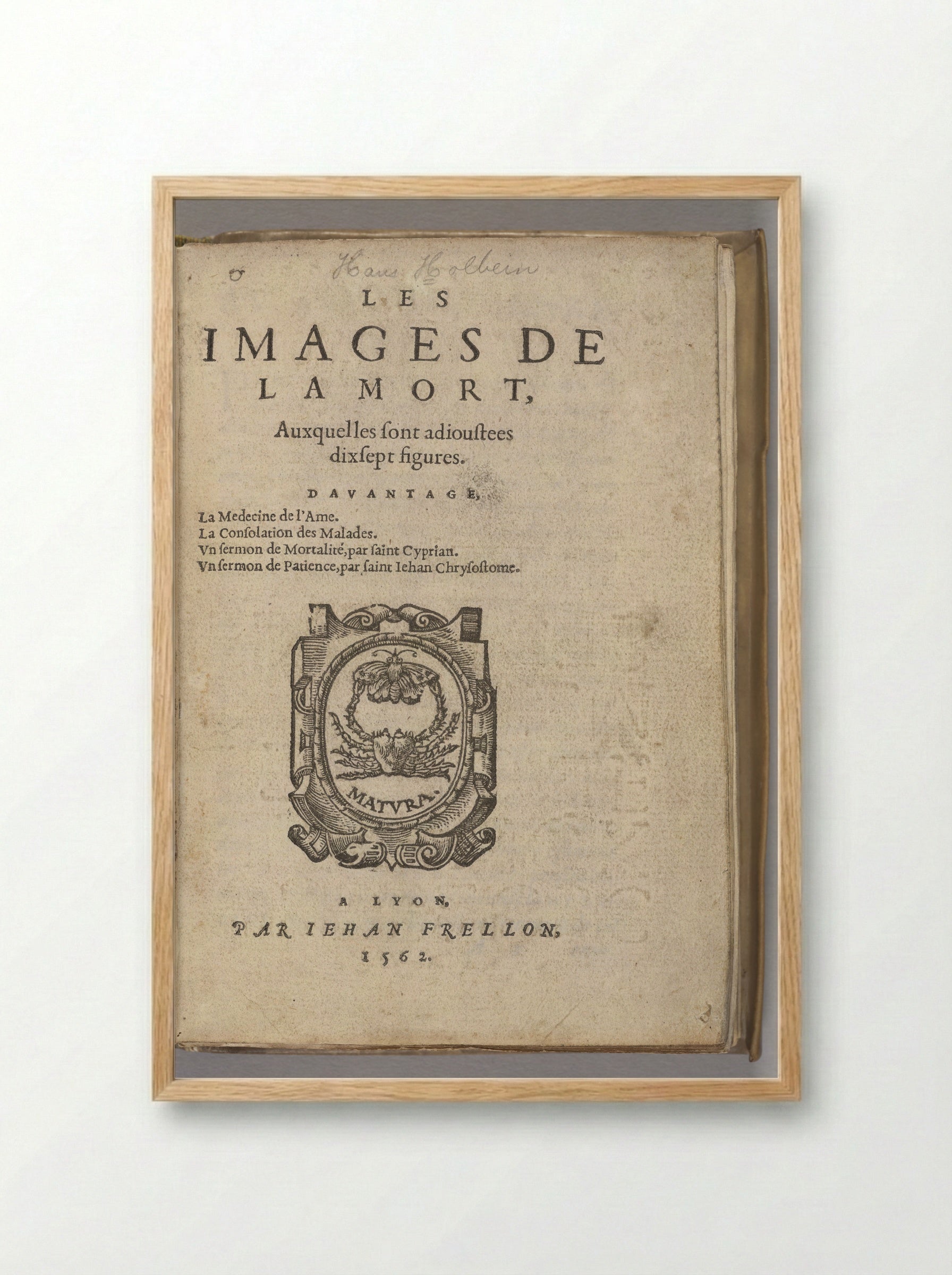 Les Images de la Mort - Hans Holbein the Younger - Framed Print Wood