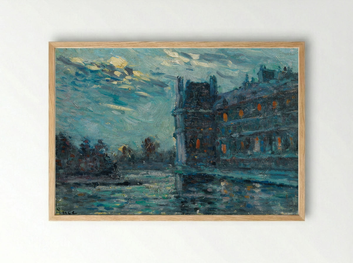 Les Inondations De 1910, Le Pavillon De Flore - Maximilien Luce - Framed Print Wood