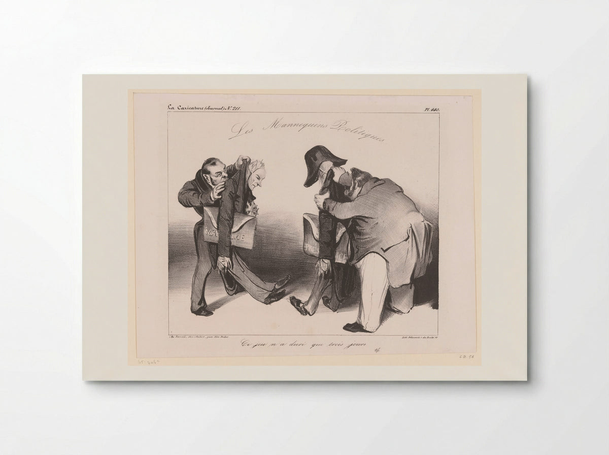 Les Mannequins Politiques - Honoré Daumier - Poster