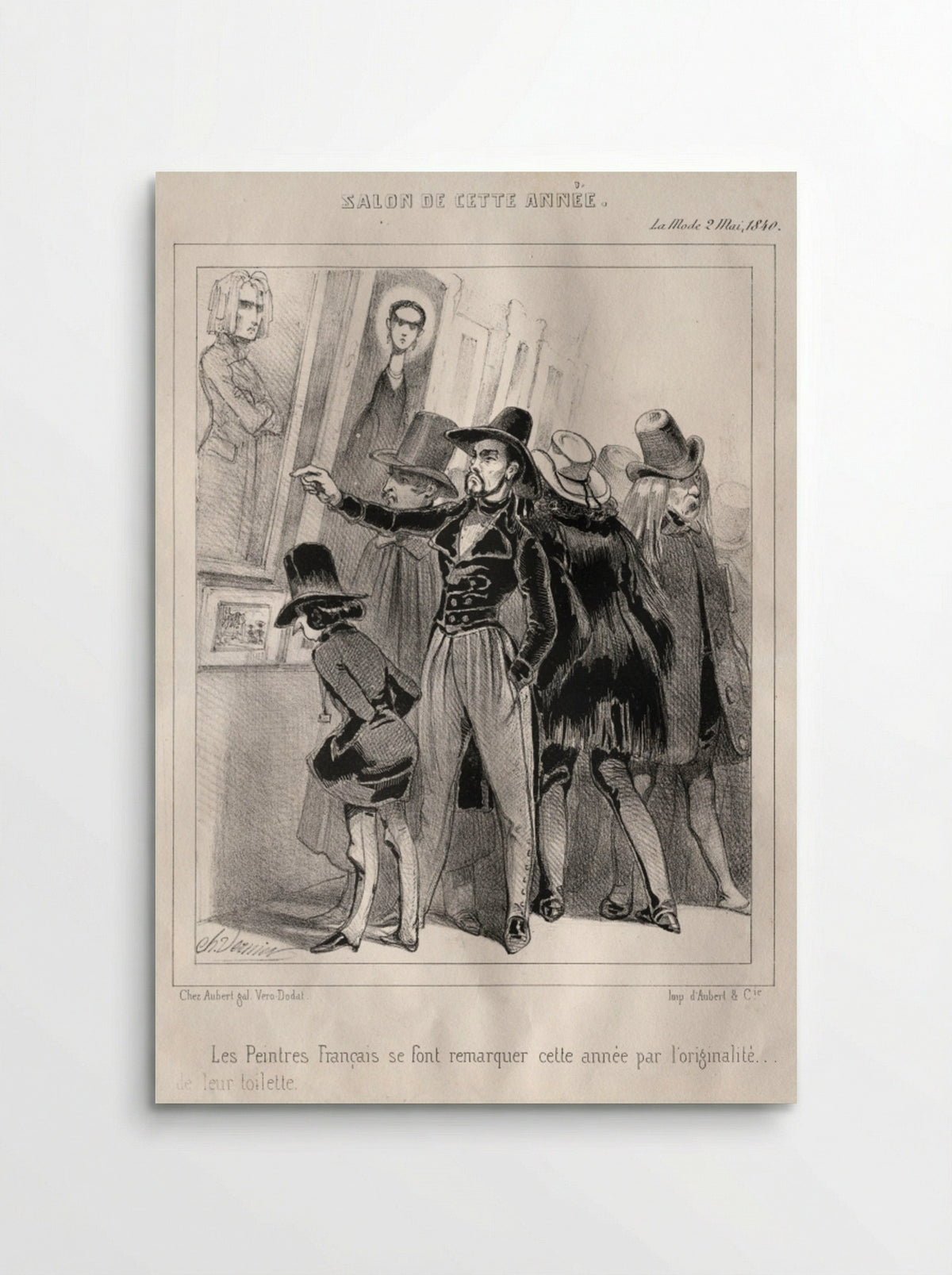 Les Peintres français se font remarquer cette année par l'originalité de leur toilette - Charles Vernier - Poster