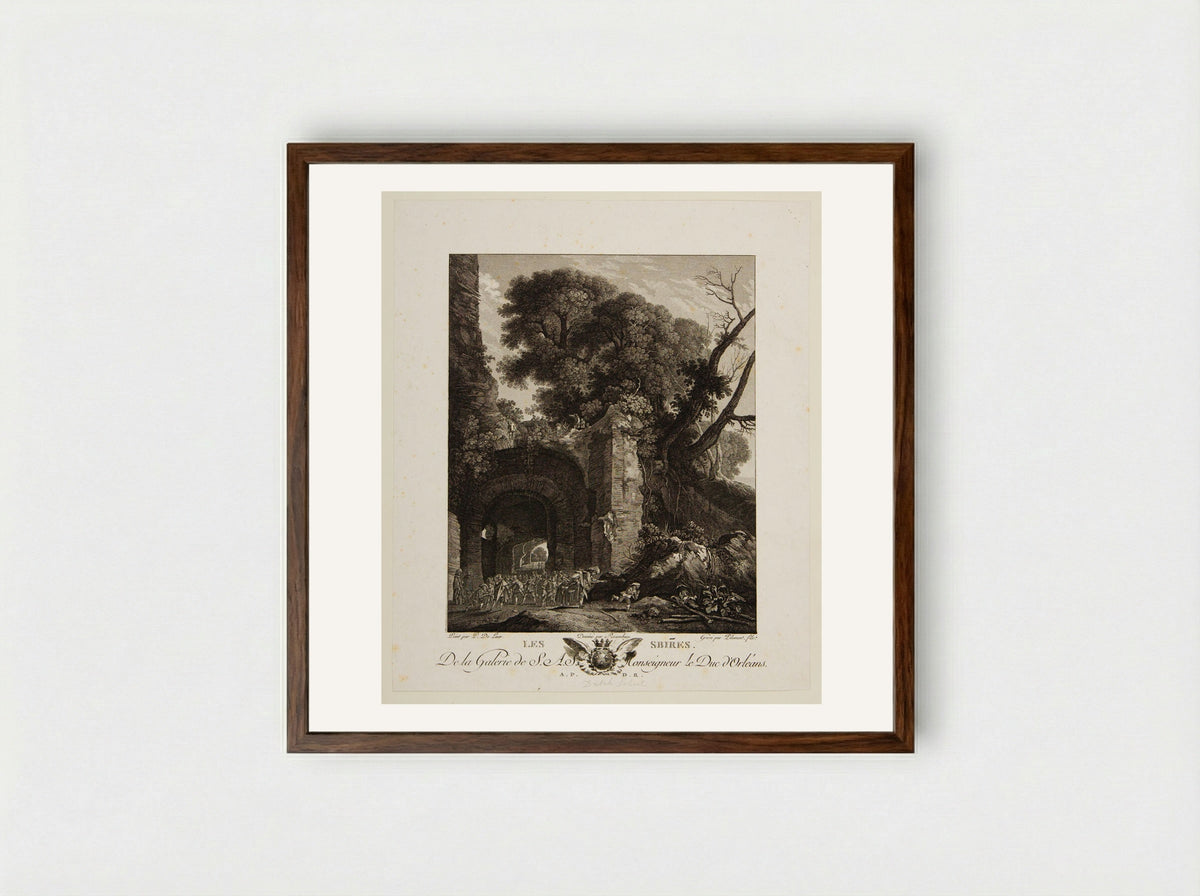 Les Sbires - Victor Pillement - Framed Print Dark Wood