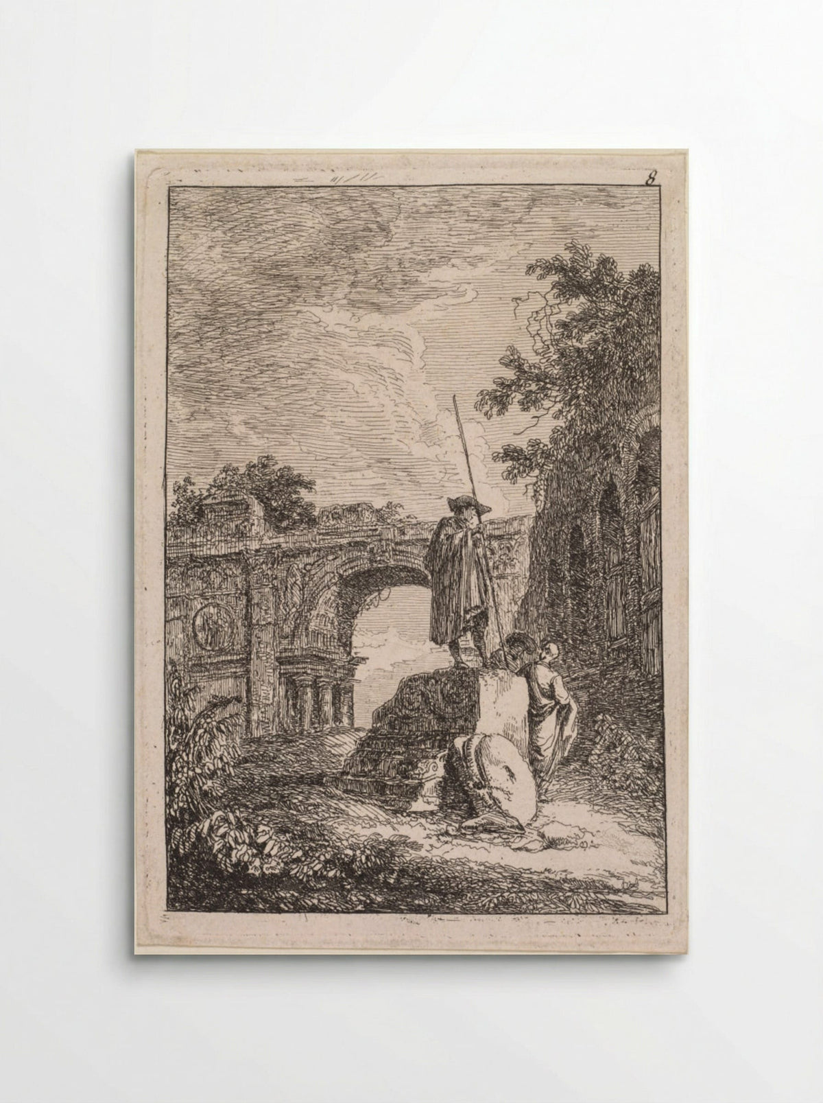 Les Soirées de Rome: L'Arc de triomphe - Hubert Robert - Poster