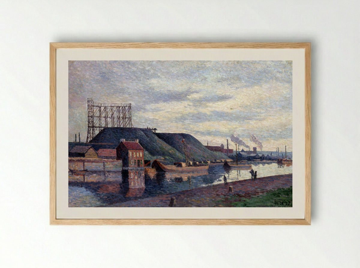 Les Terrils De Sacré Madame - Maximilien Luce - Framed Print Wood