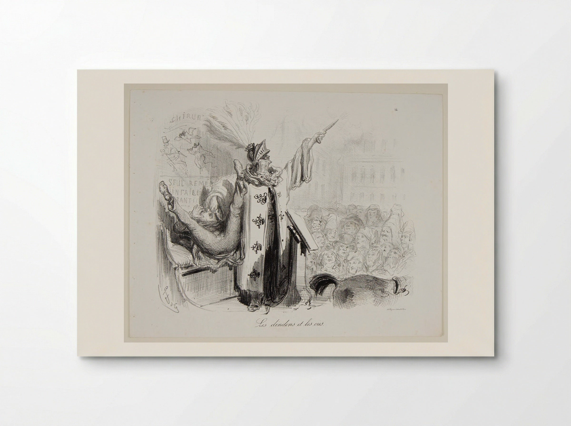 Les dindons et les oies - Gustave Doré - Poster