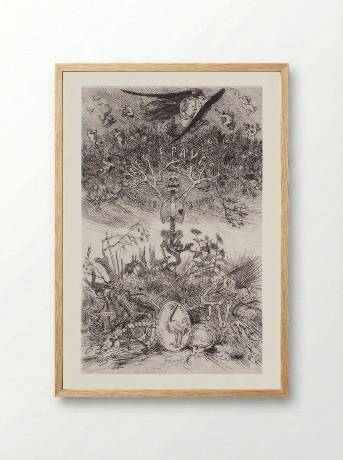 Les Épaves (The Scraps) - Félicien Rops - Framed Print Wood