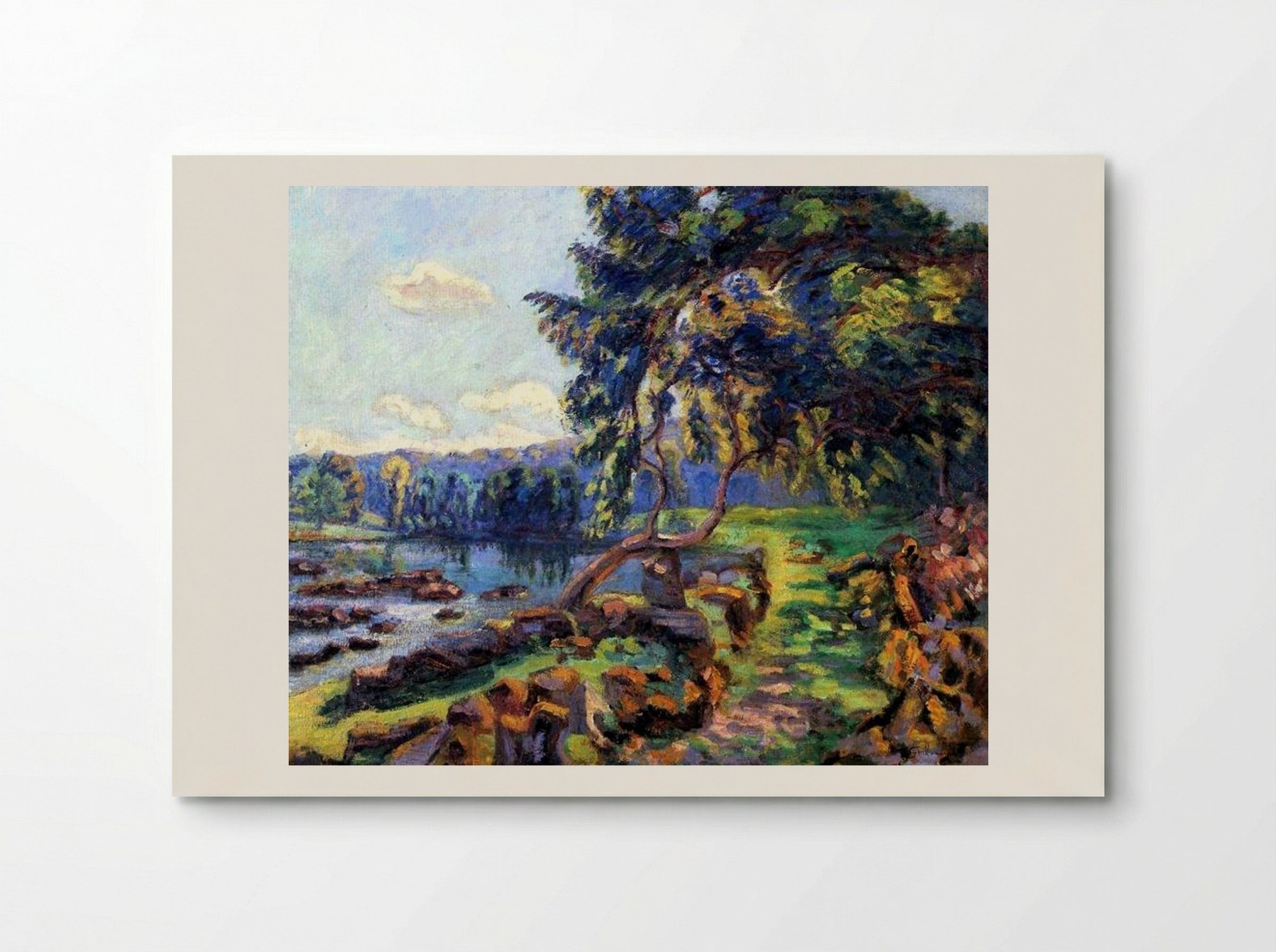 Les rapides a Genetin - Armand Guillaumin - Poster