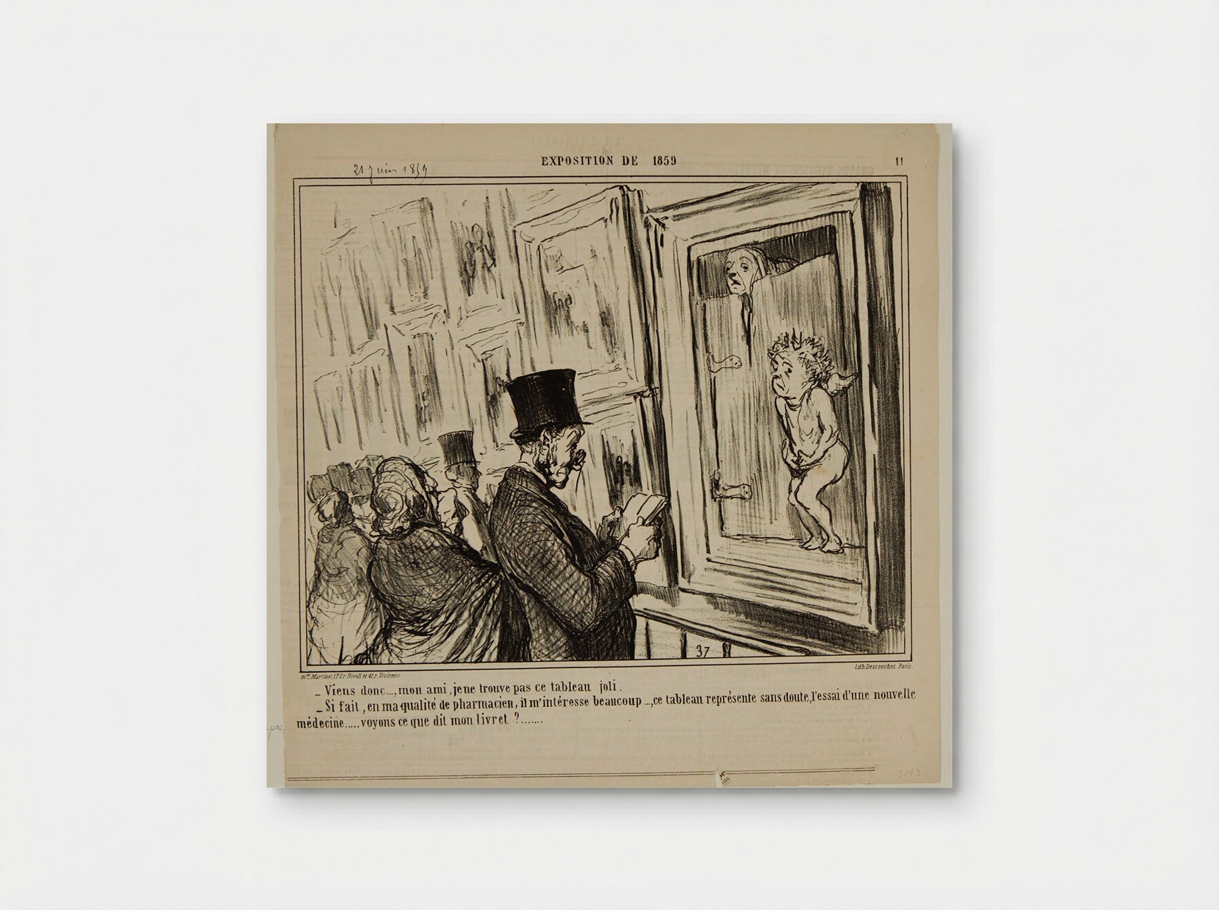 Let's go..., my friend, I do not find this painting pretty... - Honoré-Victorin Daumier - Poster
