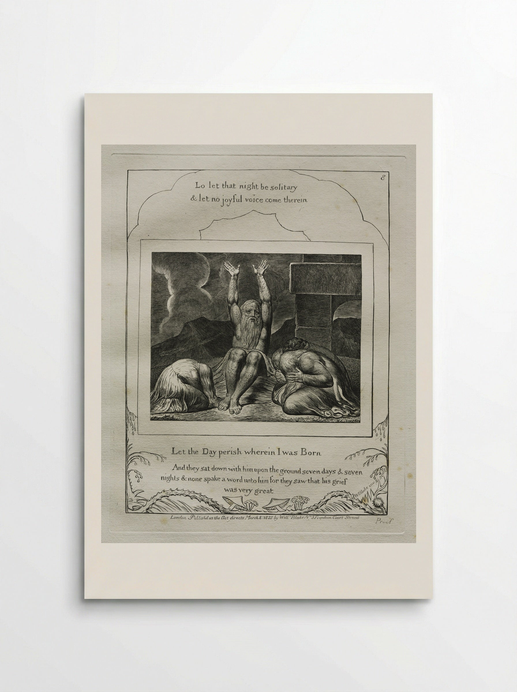 Let the Day Perish Wherein I Was Born - William Blake - Poster