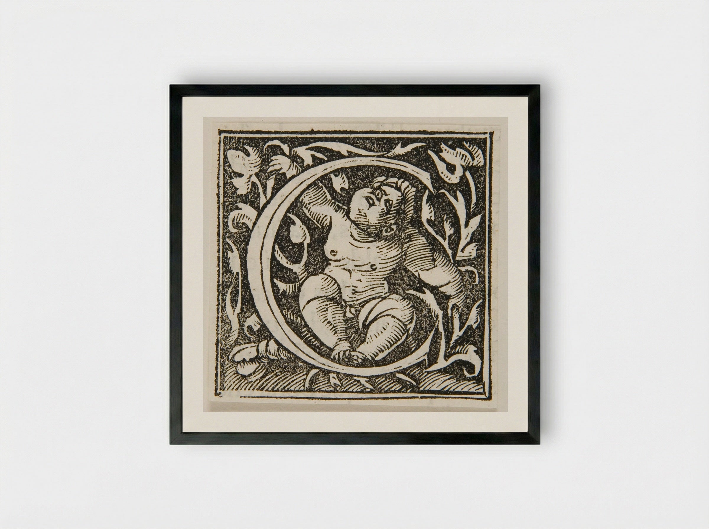 Letter C - Urs Graf - Framed Print Black
