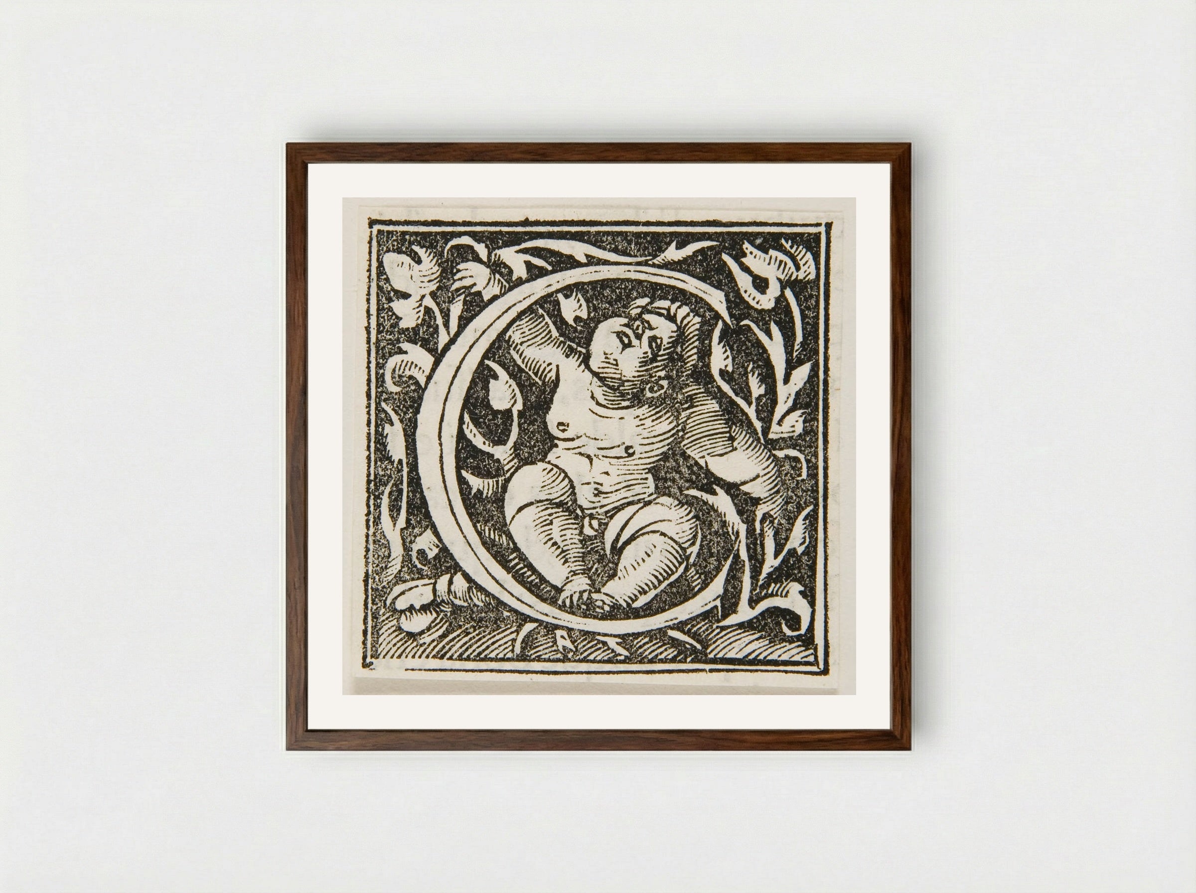 Letter C - Urs Graf - Framed Print Dark Wood