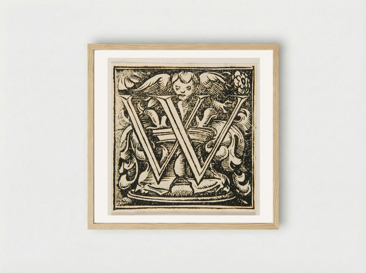 Letter W - Urs Graf - Framed Print Wood