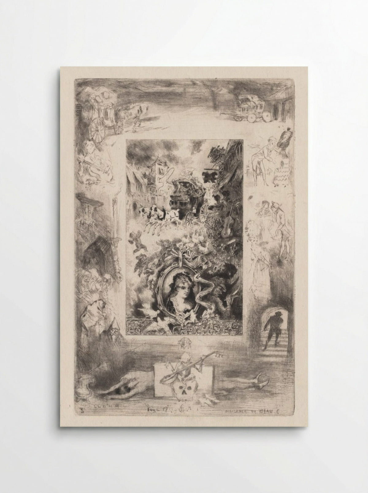Letters from My Windmill: The Diligence of Beaucaire - Félix Hilaire Buhot - Poster