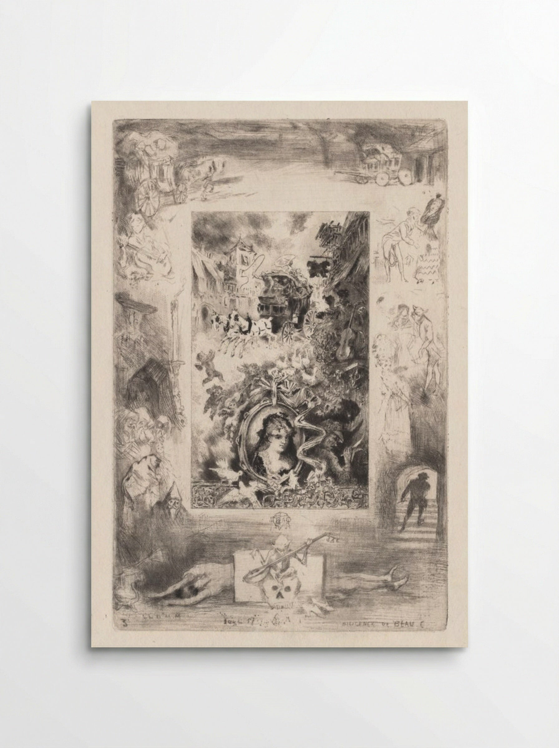 Letters from My Windmill: The Diligence of Beaucaire - Félix Hilaire Buhot - Poster
