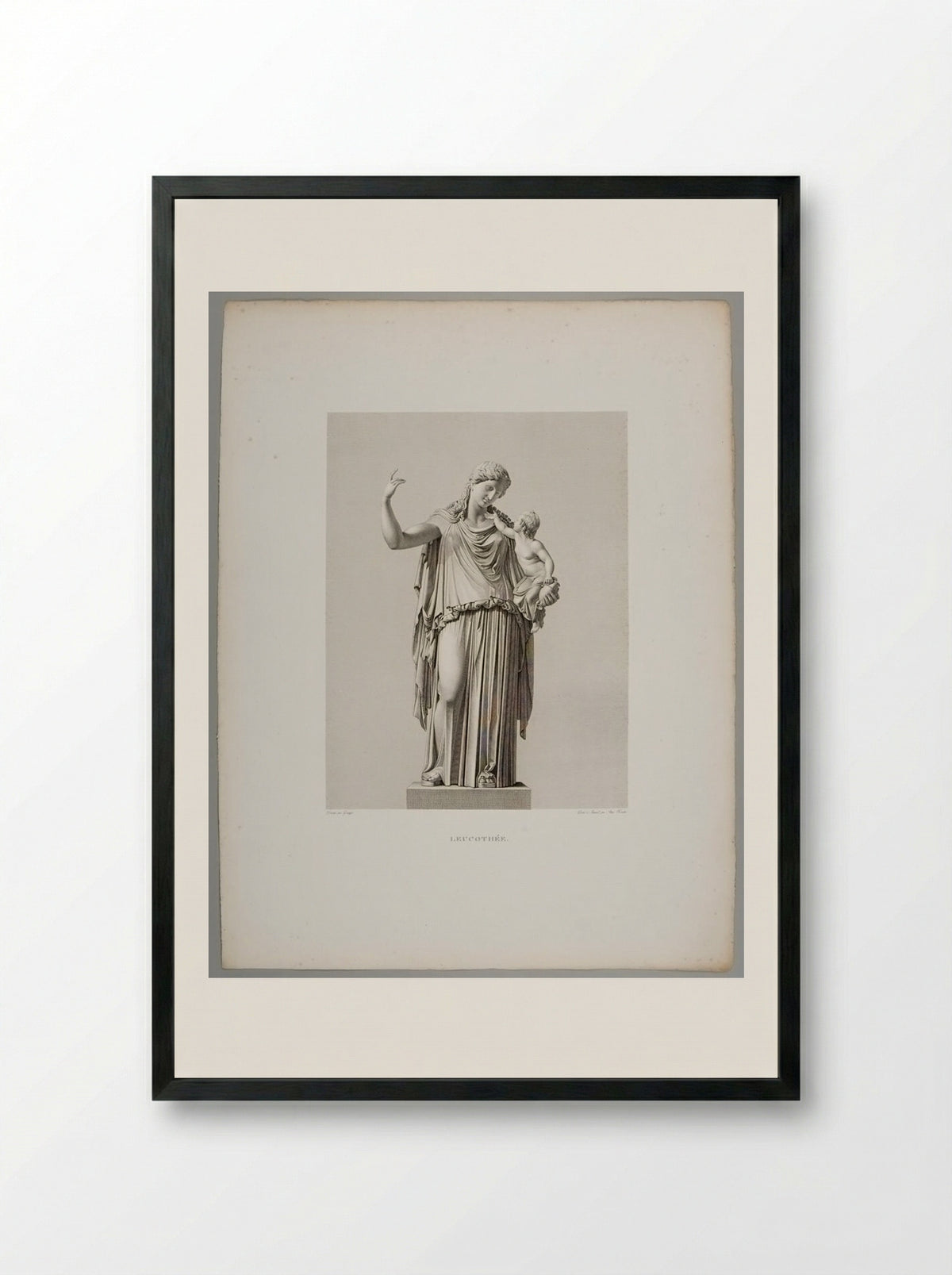 Leucothea, after the Antique - Aloys Kessler - Framed Print Black