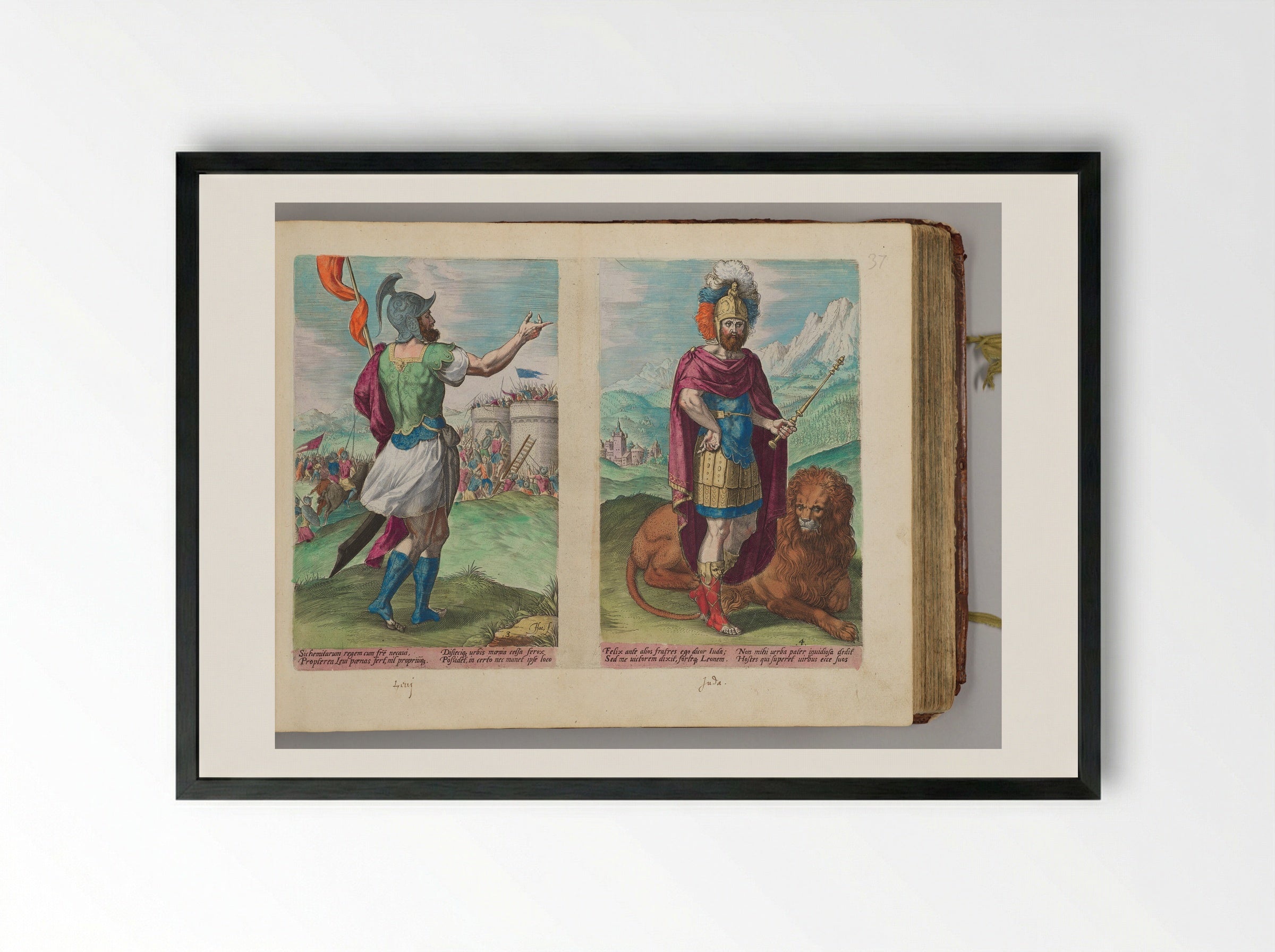 Levi and Juda - Johann Sadeler I - Framed Print Black