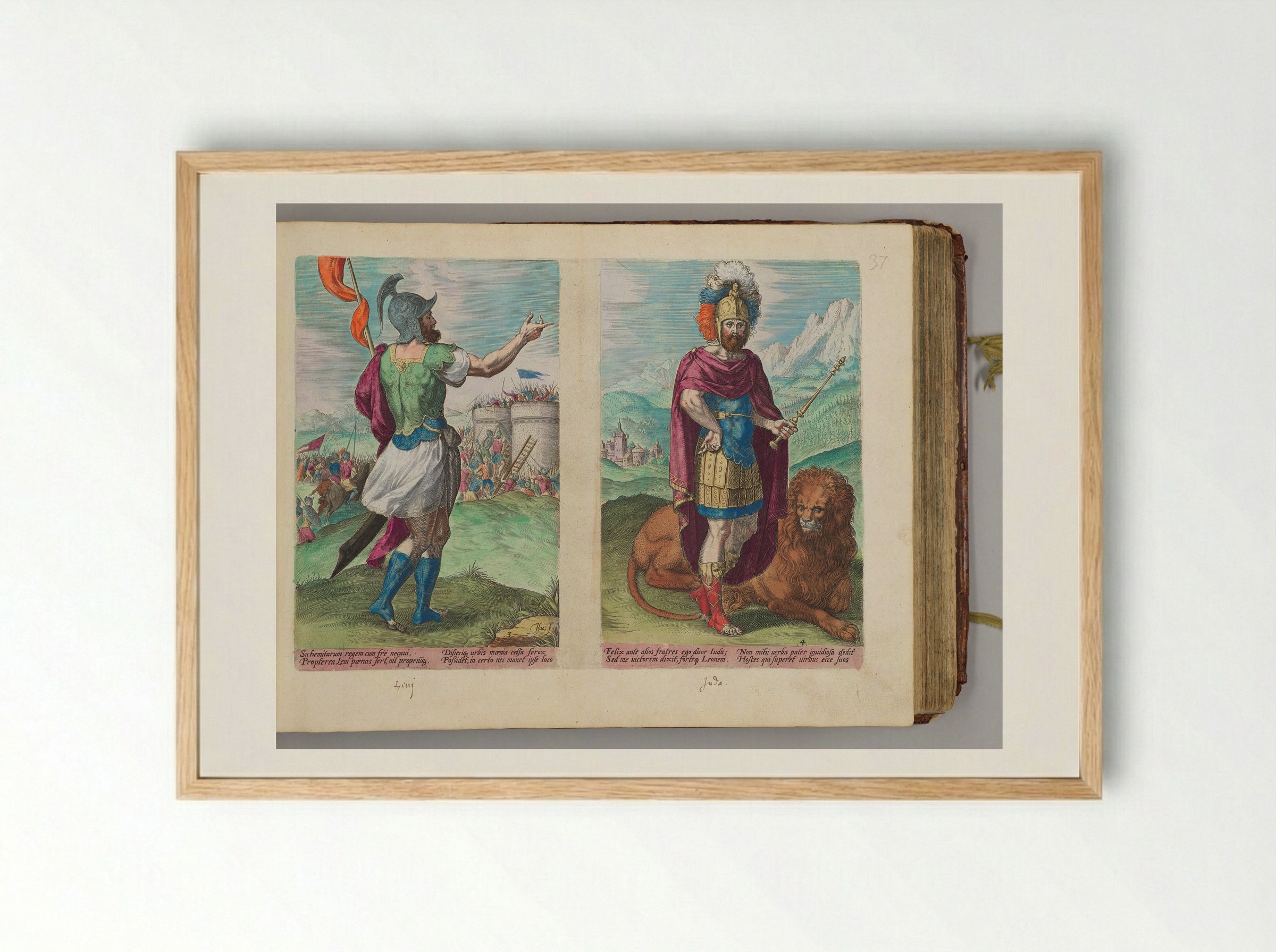 Levi and Juda - Johann Sadeler I - Framed Print Wood