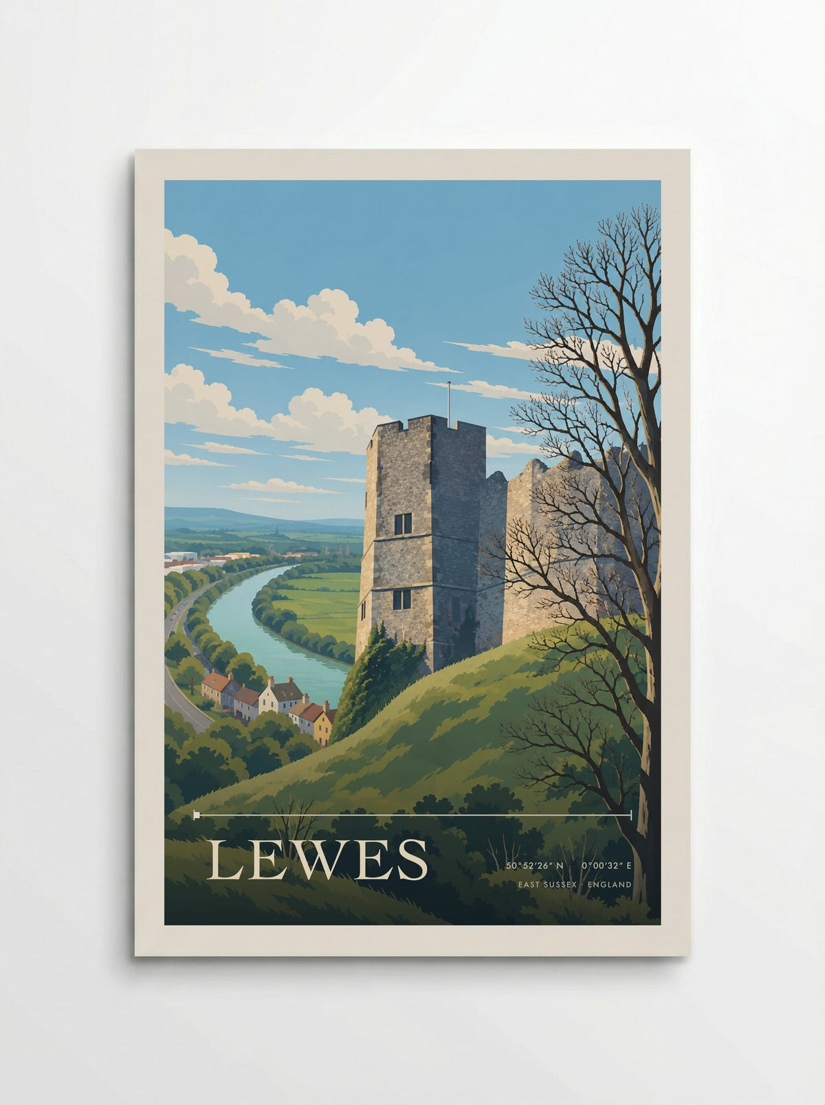 Lewes, East Sussex | Travel Poster - Poster