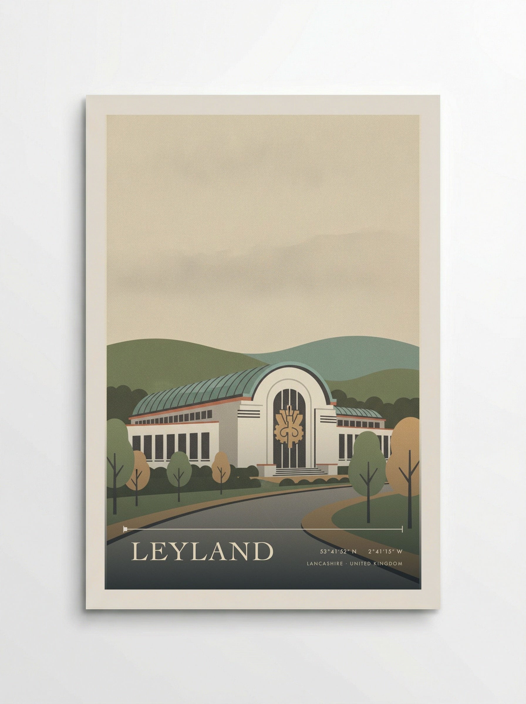 Leyland Lancashire United Kingdom Travel Poster - Poster