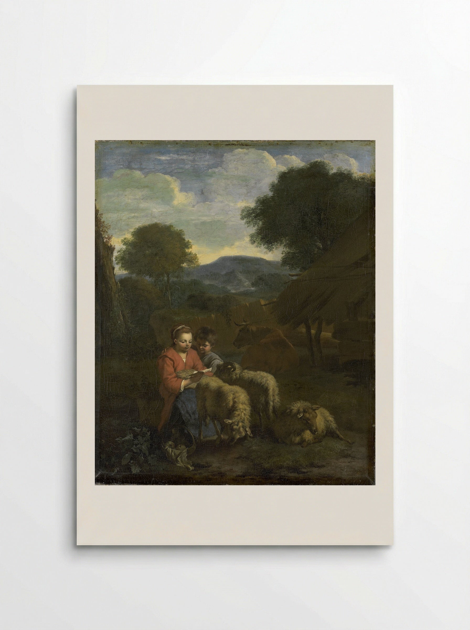 Lezend herderinnetje (Reading Shepherdess) - Simon van der Does - Poster