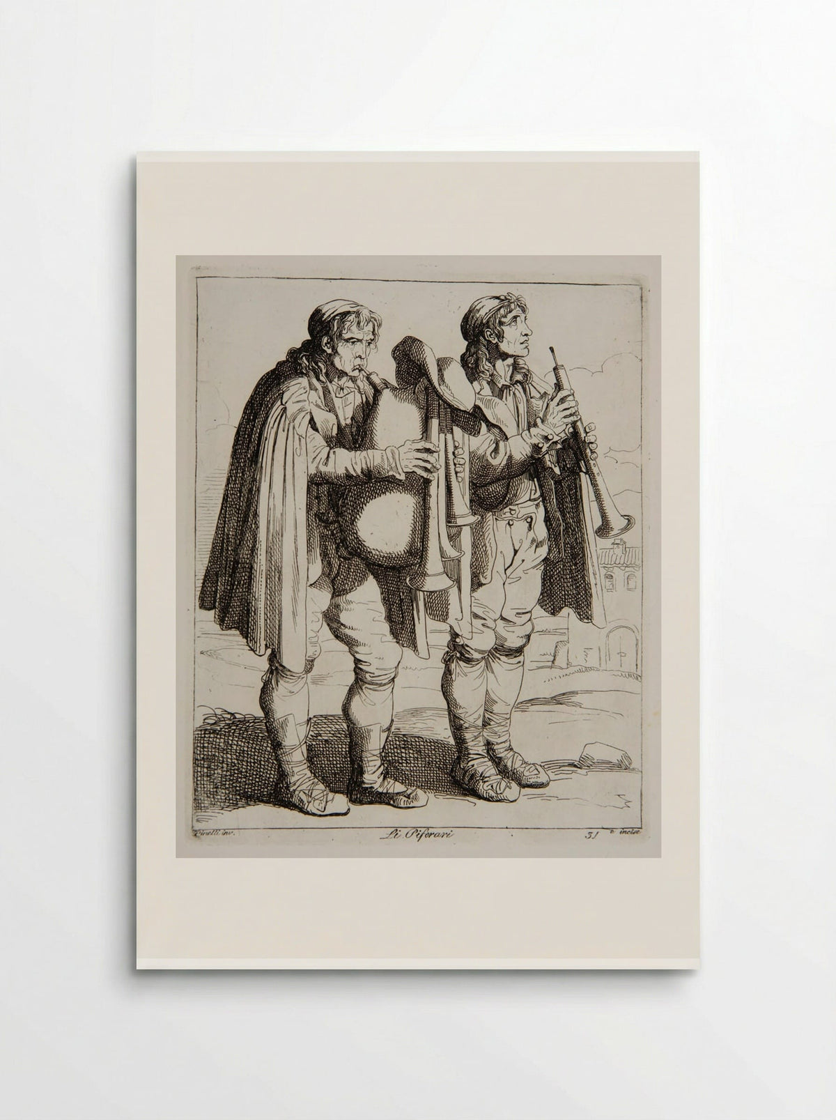 Li Piferari - Bartolomeo Pinelli - Poster