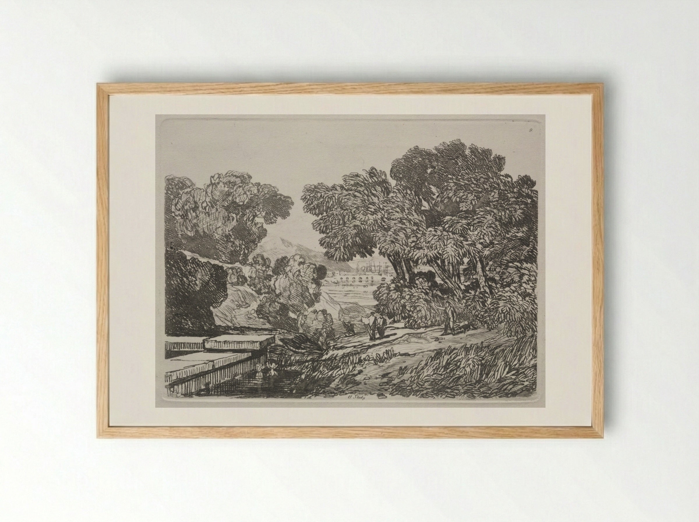 Liber Studiorum: A Study - John Sell Cotman - Framed Print Wood