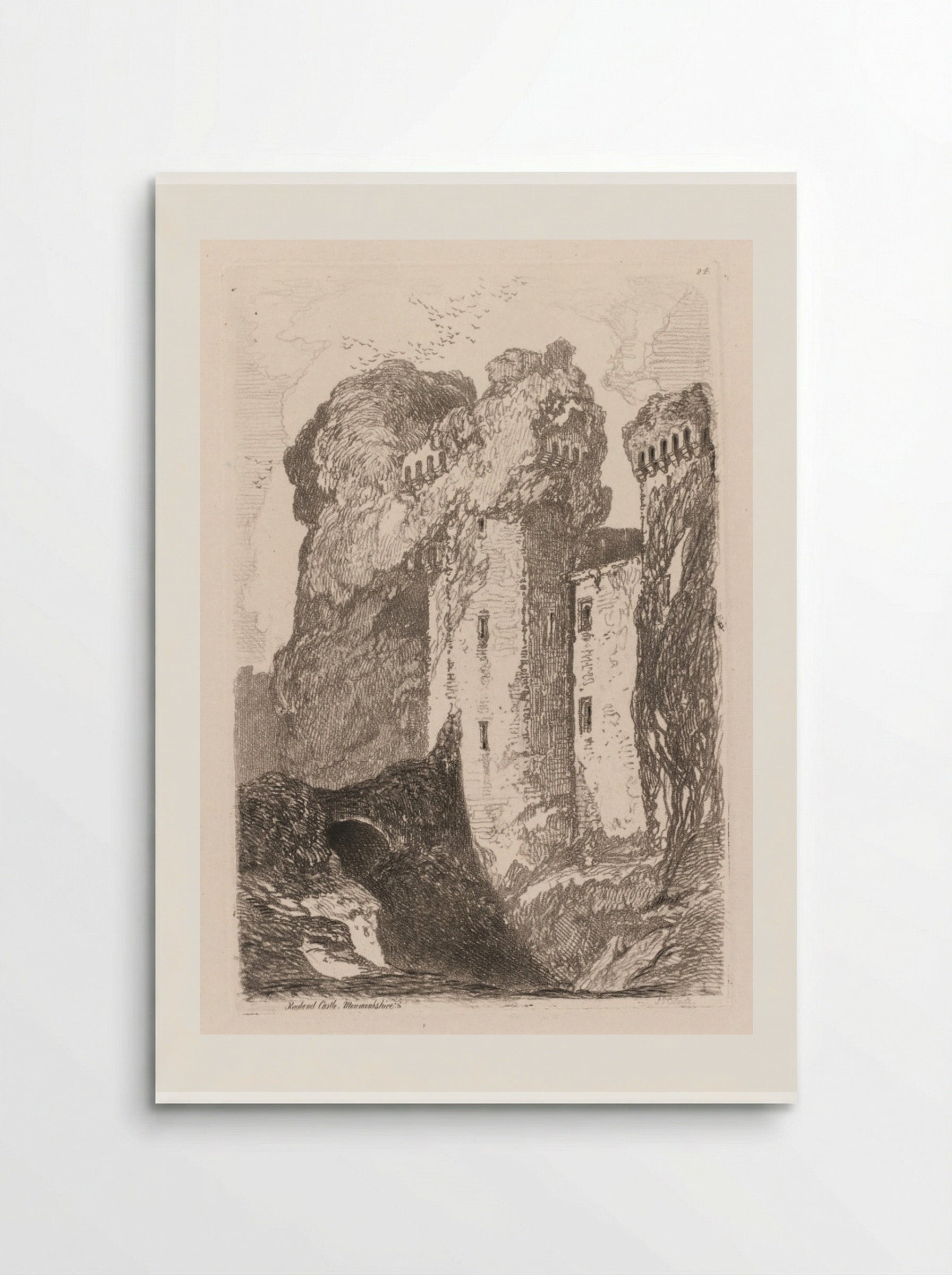 Liber Studiorum: Ragland Castle, Monmouthshire - John Sell Cotman - Poster