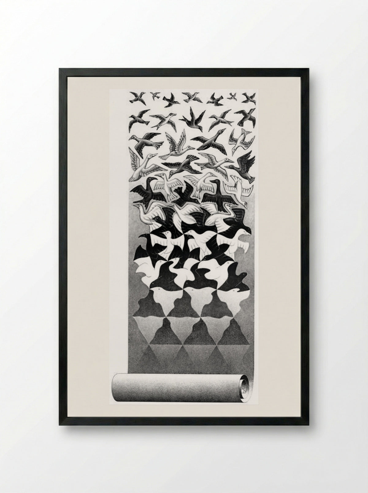 Liberation - M.C. Escher - Framed Print Black