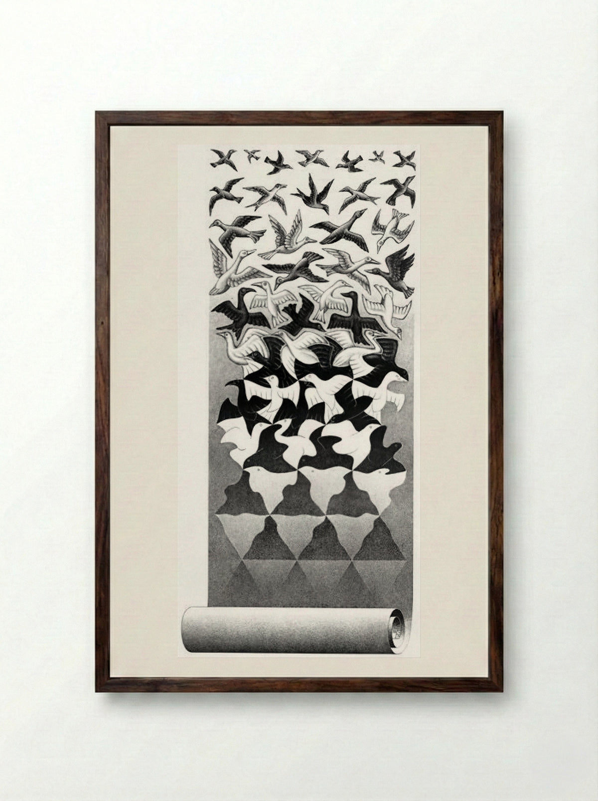 Liberation - M.C. Escher - Framed Print Dark Wood