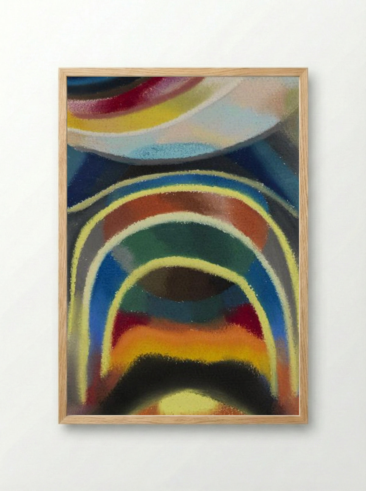 Lichtkreise (Kosmischer Regenbogen) - Otto Freundlich - Framed Print Wood