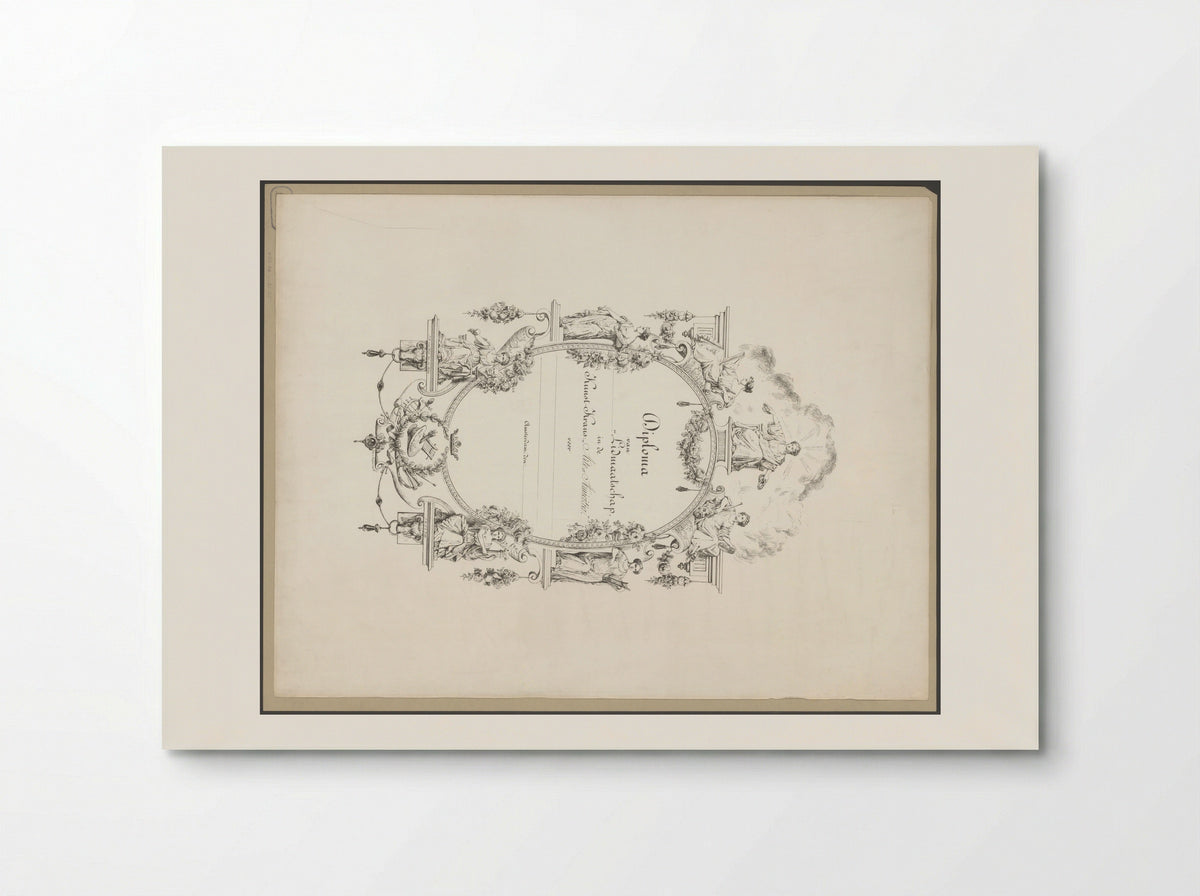 Lidmaatschapsbewijs van Arte et Amicitia - Jan Wendel Gerstenhauer Zimmerman - Poster