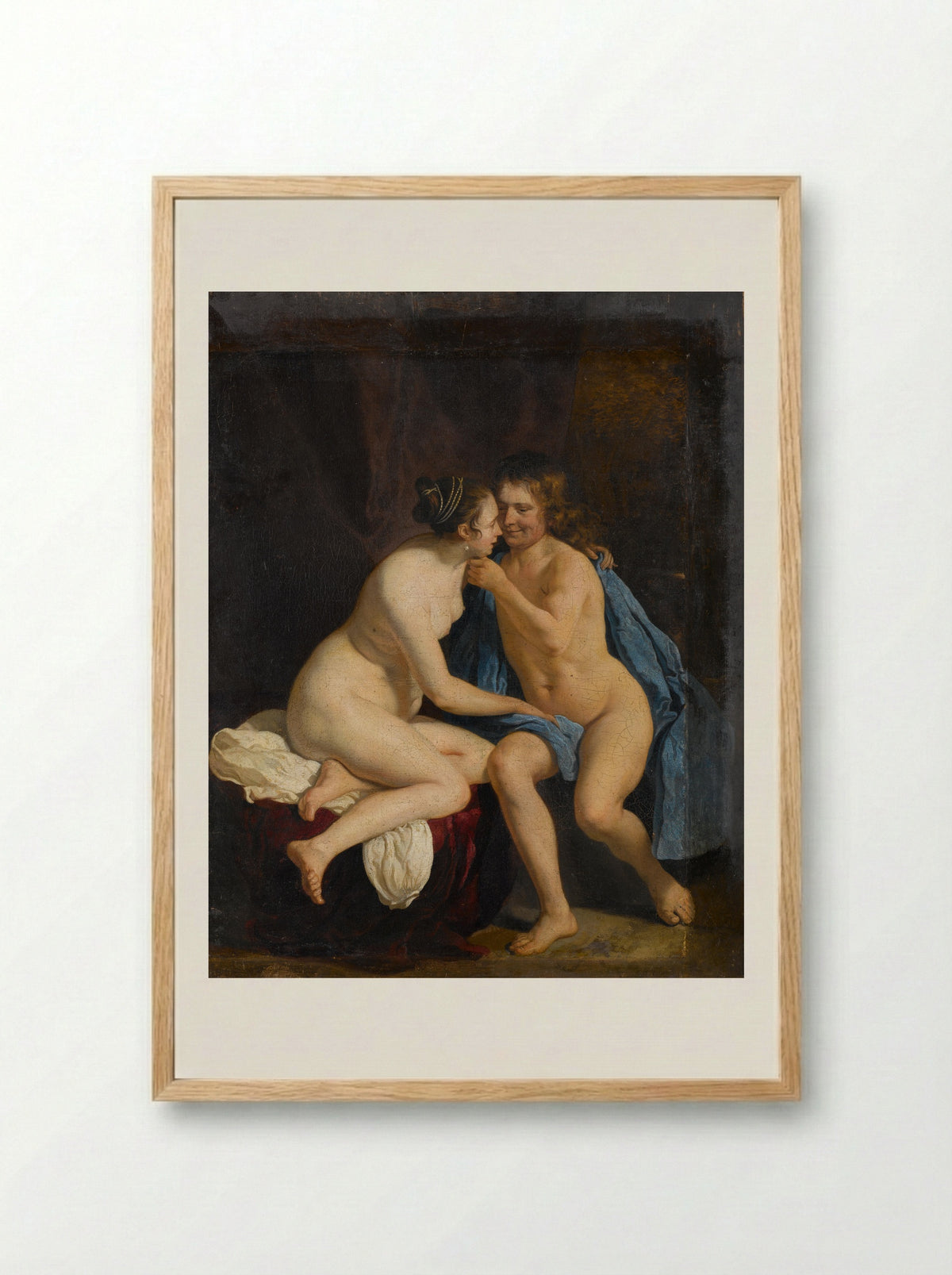 Liefdespaar (The Lovers) - Jacob van Loo - Framed Print Wood