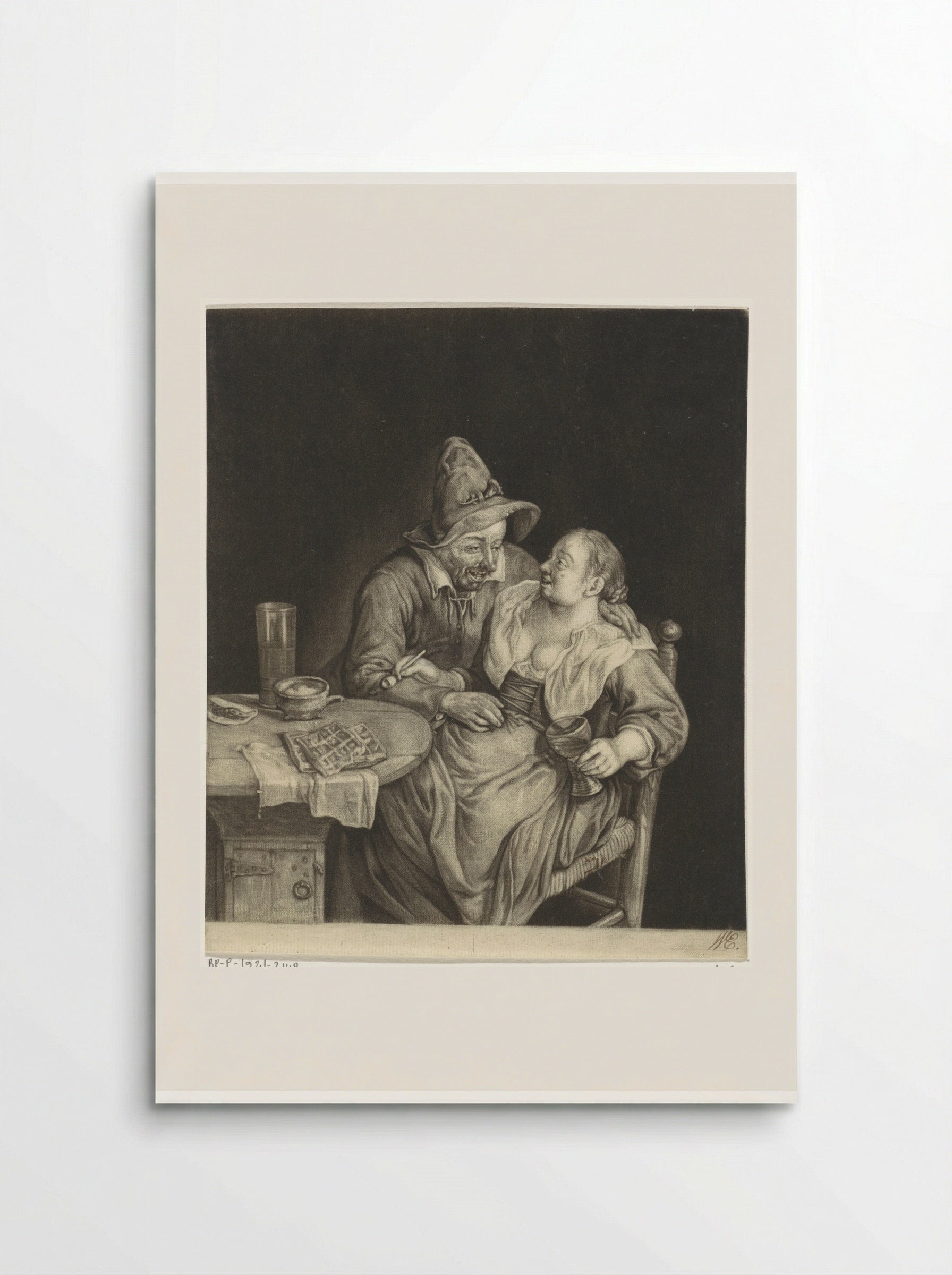 Liefdespaar (The Loving Couple) - Cornelis Dusart - Poster