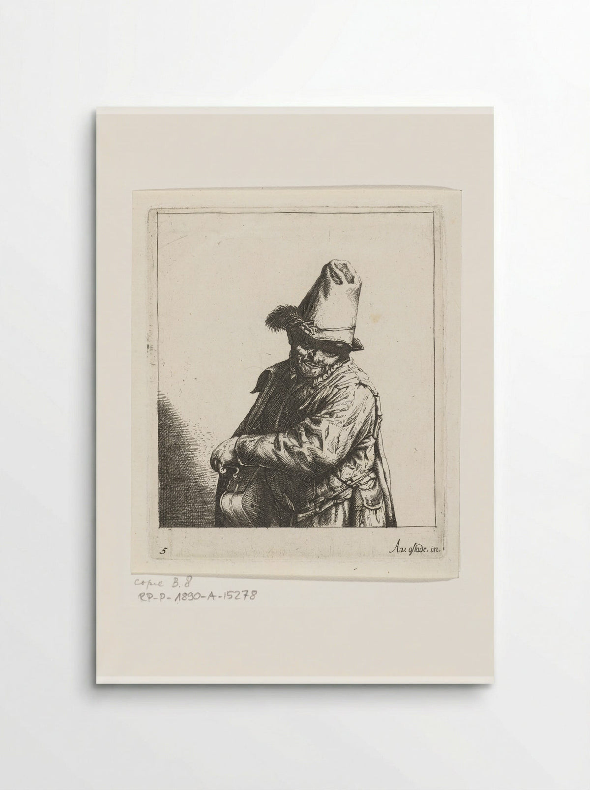 Lierdraaier (Hurdy-Gurdy Player) - Abraham Bloteling - Poster